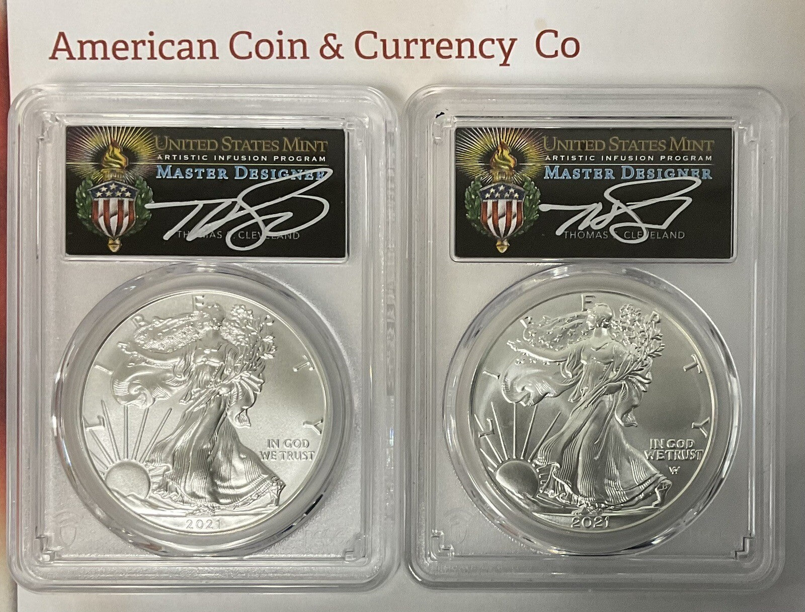 2021 American Silver Eagle "Dusk And At Dawn" 8 Coin Set With Sequential Numbers