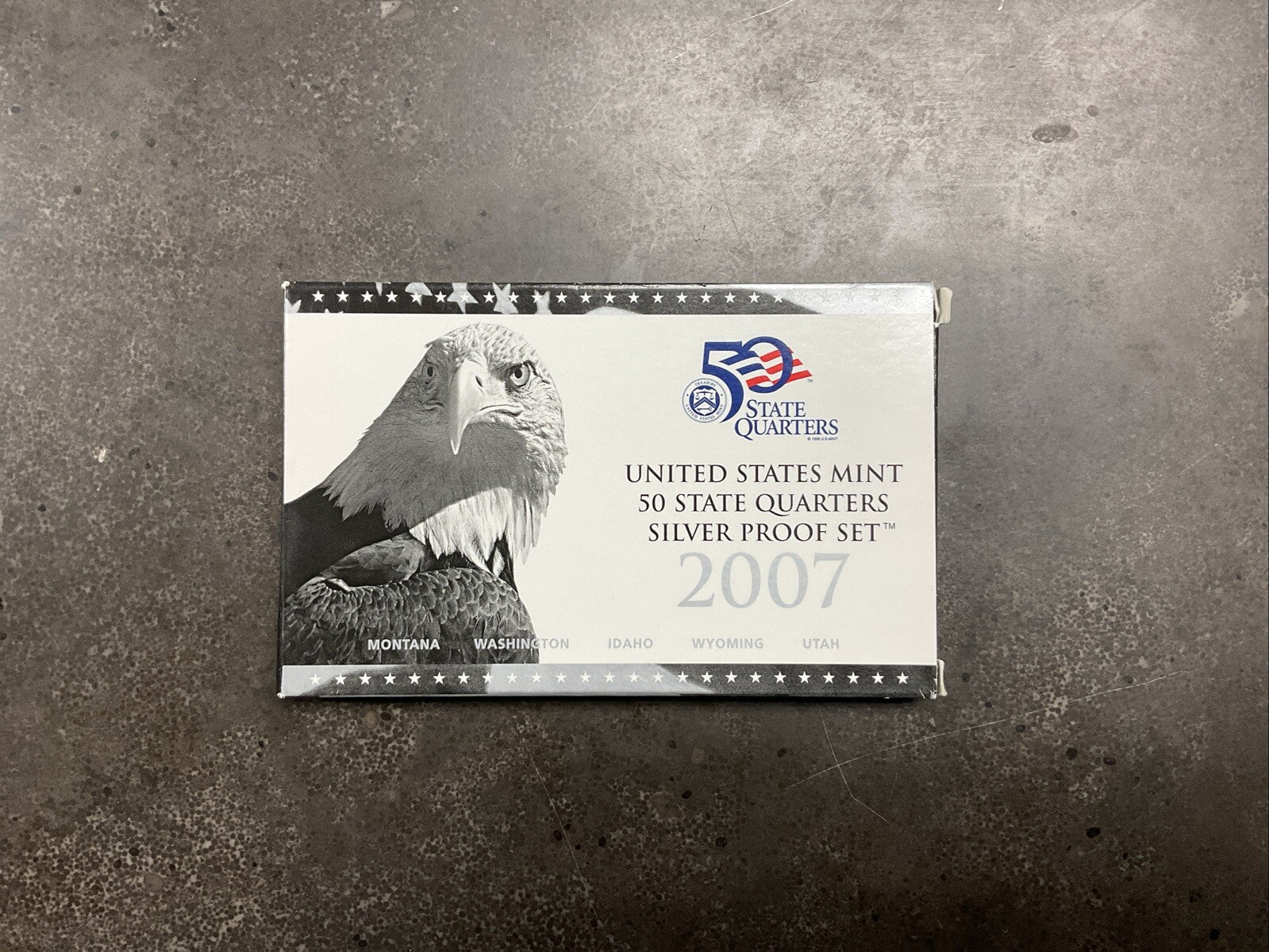 2007 U.S Mint 50 State Quarters Silver Proof Set With Box And COA