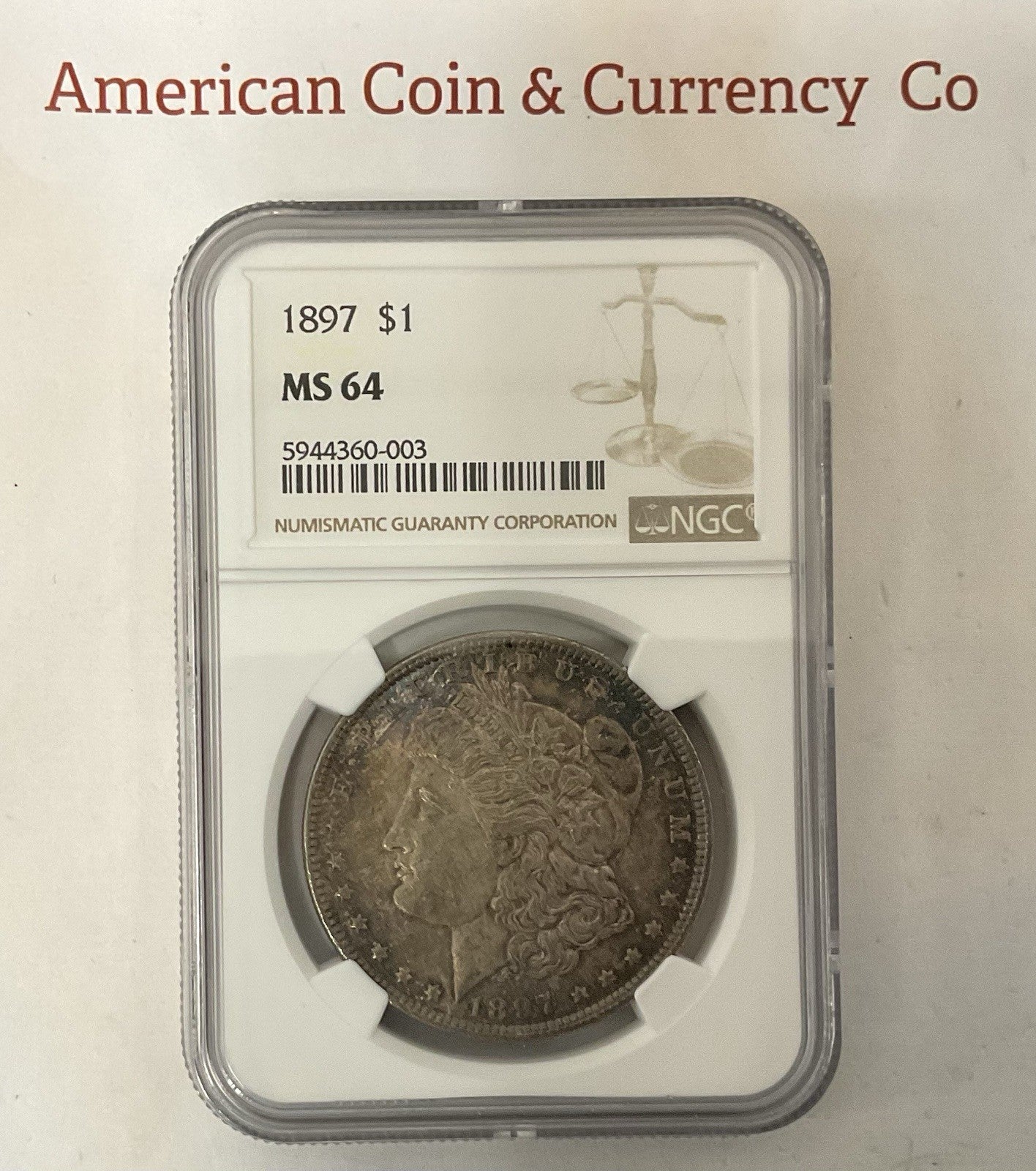 1897 Morgan Silver Dollar NGC MS-64