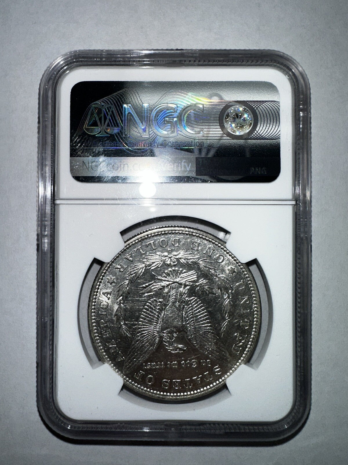 1880 8/7 O TOP-100 $1 VAM-6A Ear & Gouge AU 50