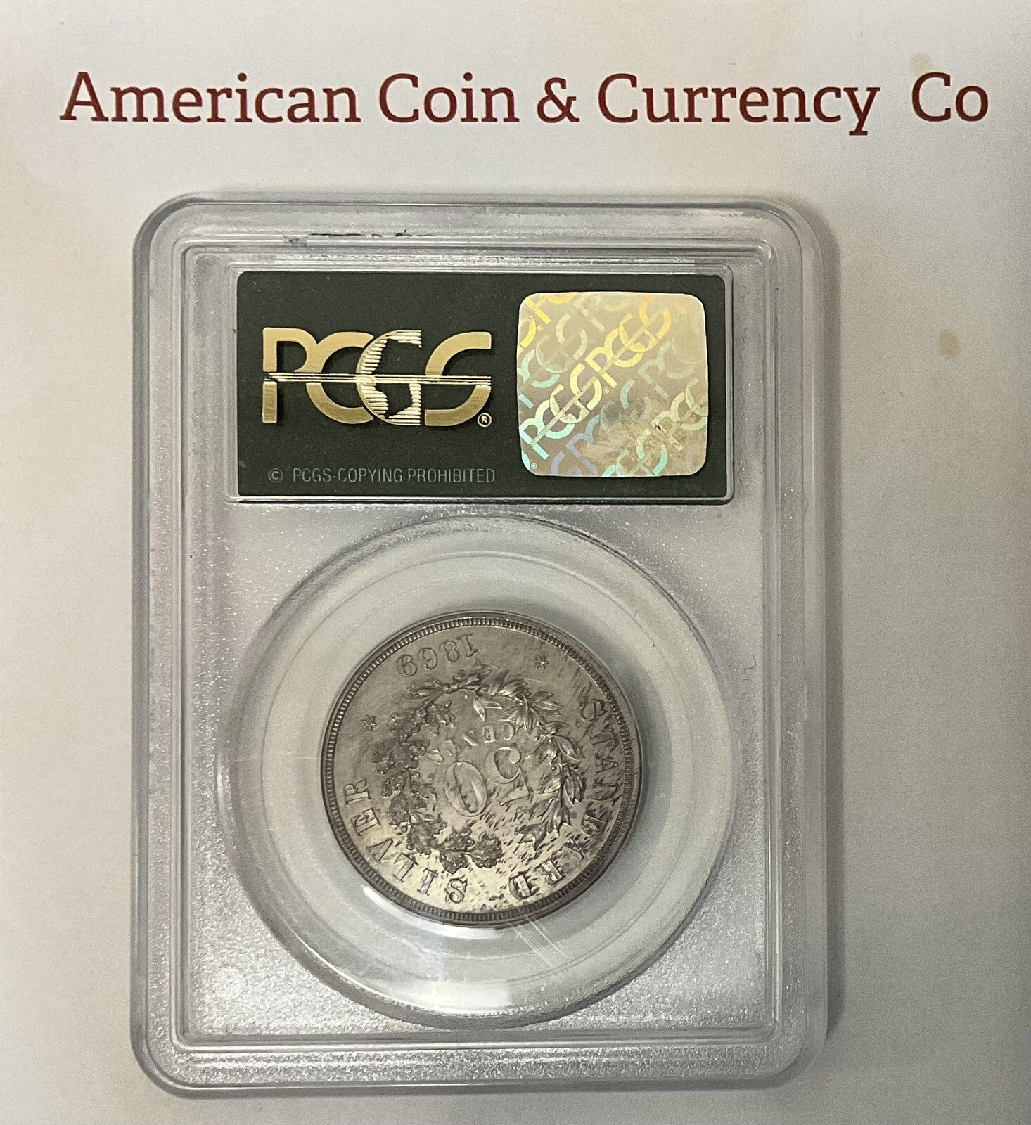 1869 1/2 Dollar Pattern J-755 PCGS PR-63 "Old Green Holder!!’ 13 Pcs Exist!!