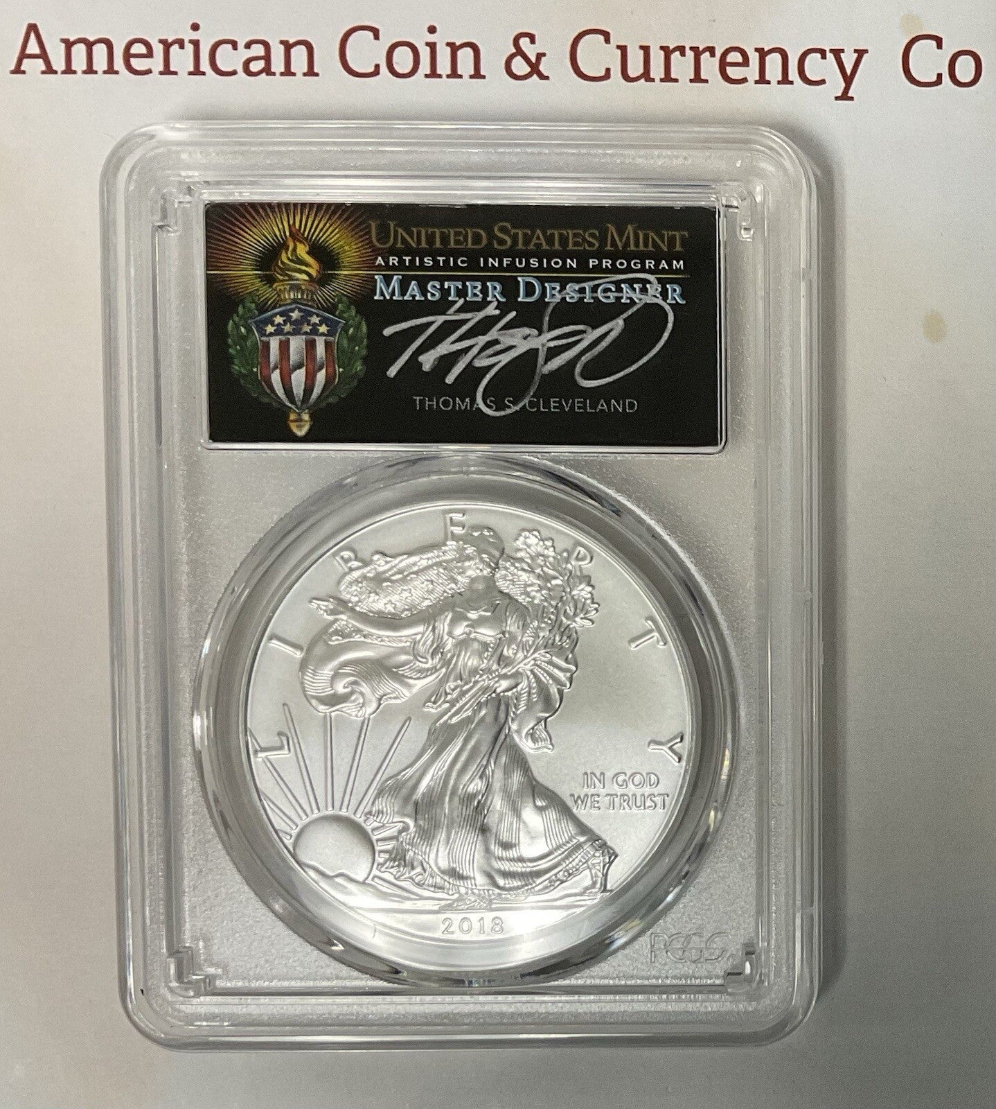 2018 W PROOF SILVER EAGLE PCGS PR70 DCAM FIRST DAY OF ISSUE FDI TORCH LABEL