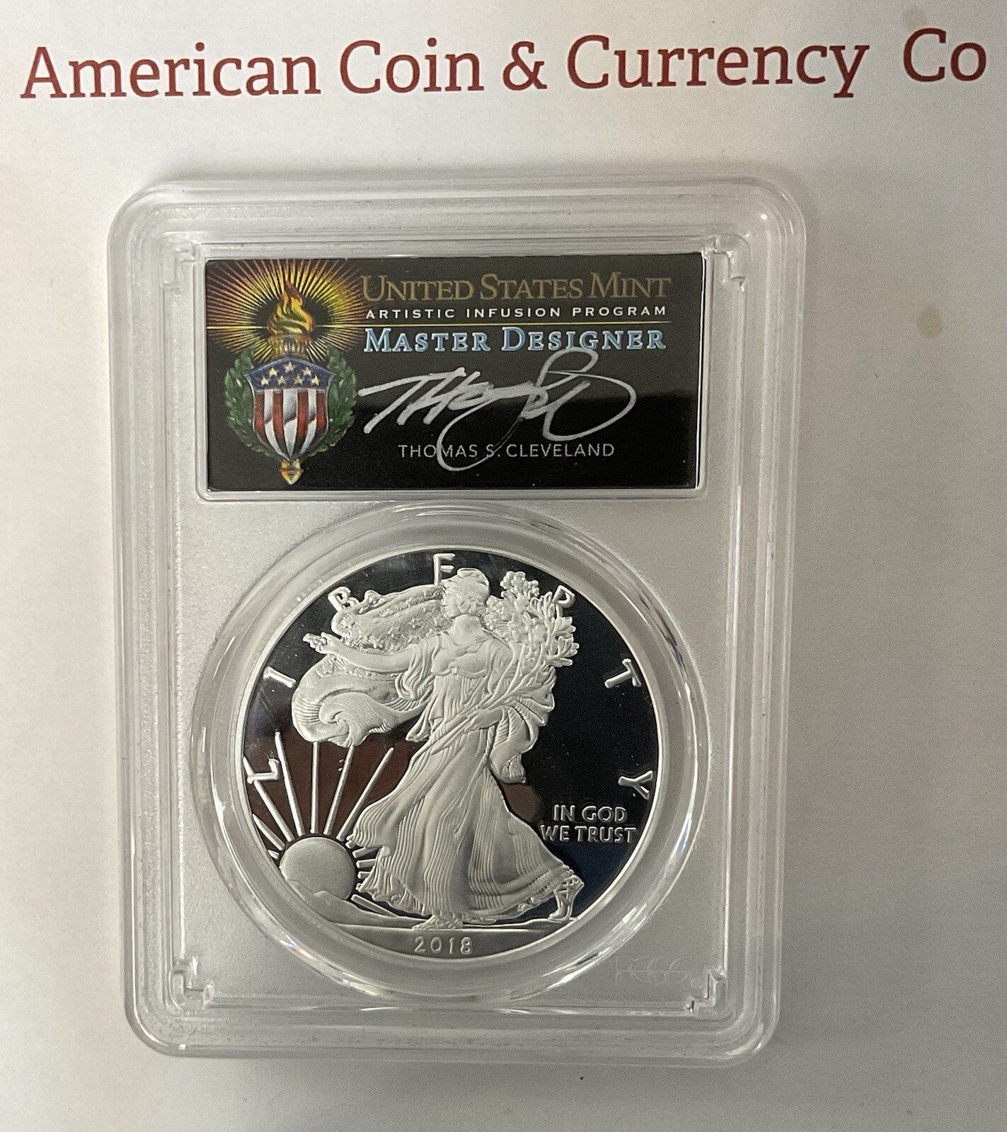 2020 S Proof Silver Eagle PCGS PR70 DCAM Thomas Cleveland First Day Issue