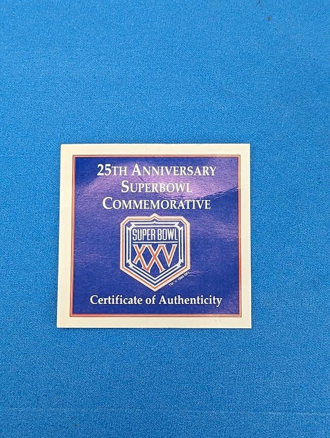 1991 Official NFL 25th Anniversary XXV Superbowl At Tampa Stadium Coin