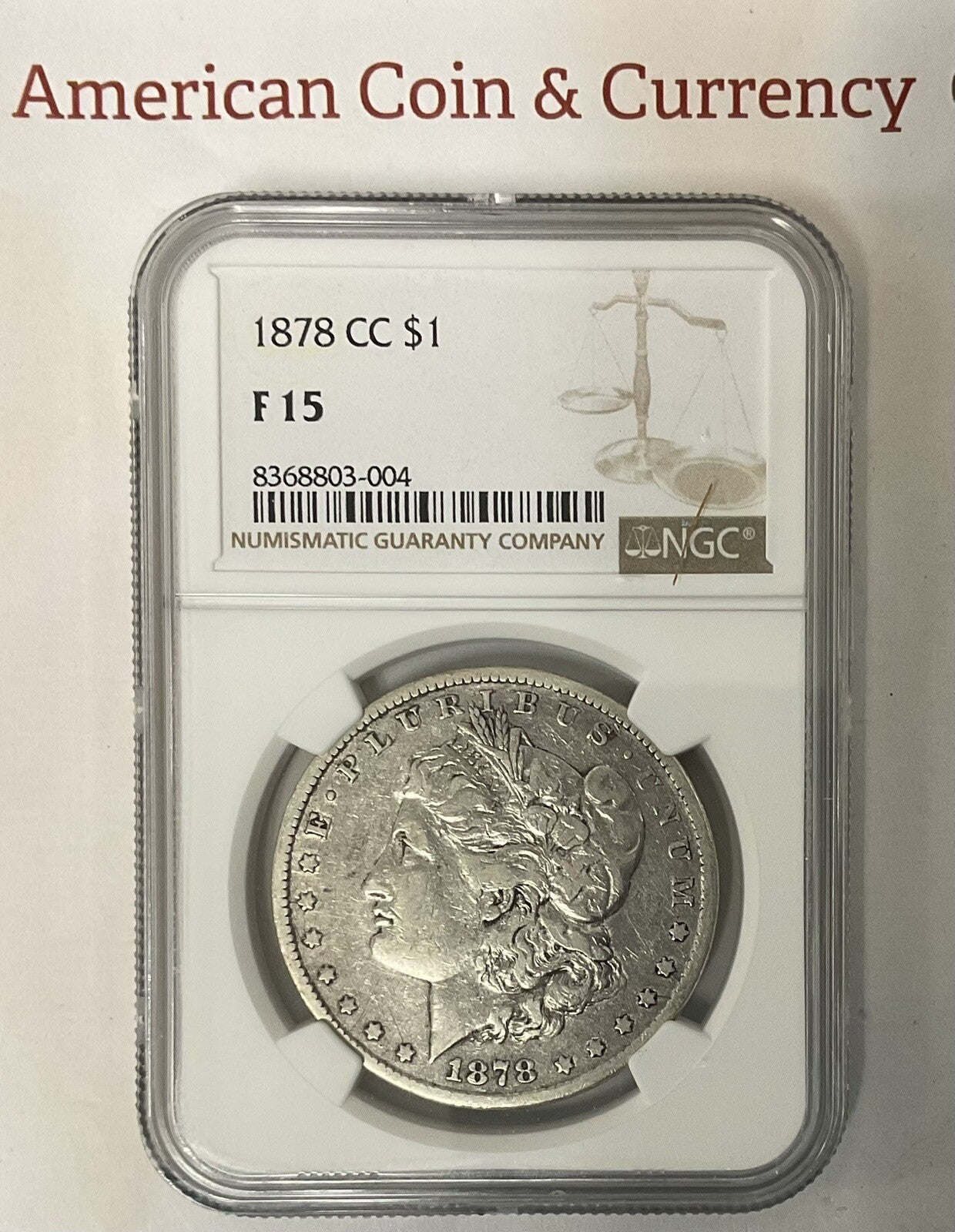1878-CC Morgan Silver Dollar NGC F-15
