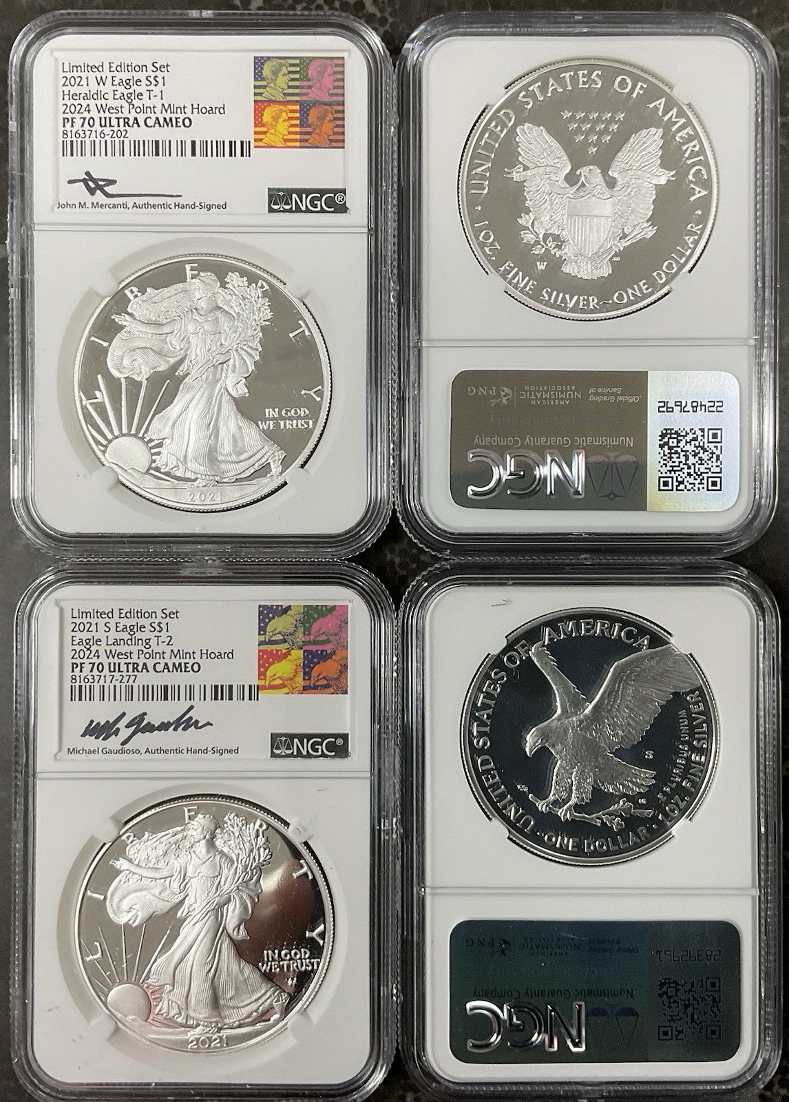 2021 Limited Edition Silver Eagle Proof Set WP Mint Hoard NGC PF70UCAM T1 & T2