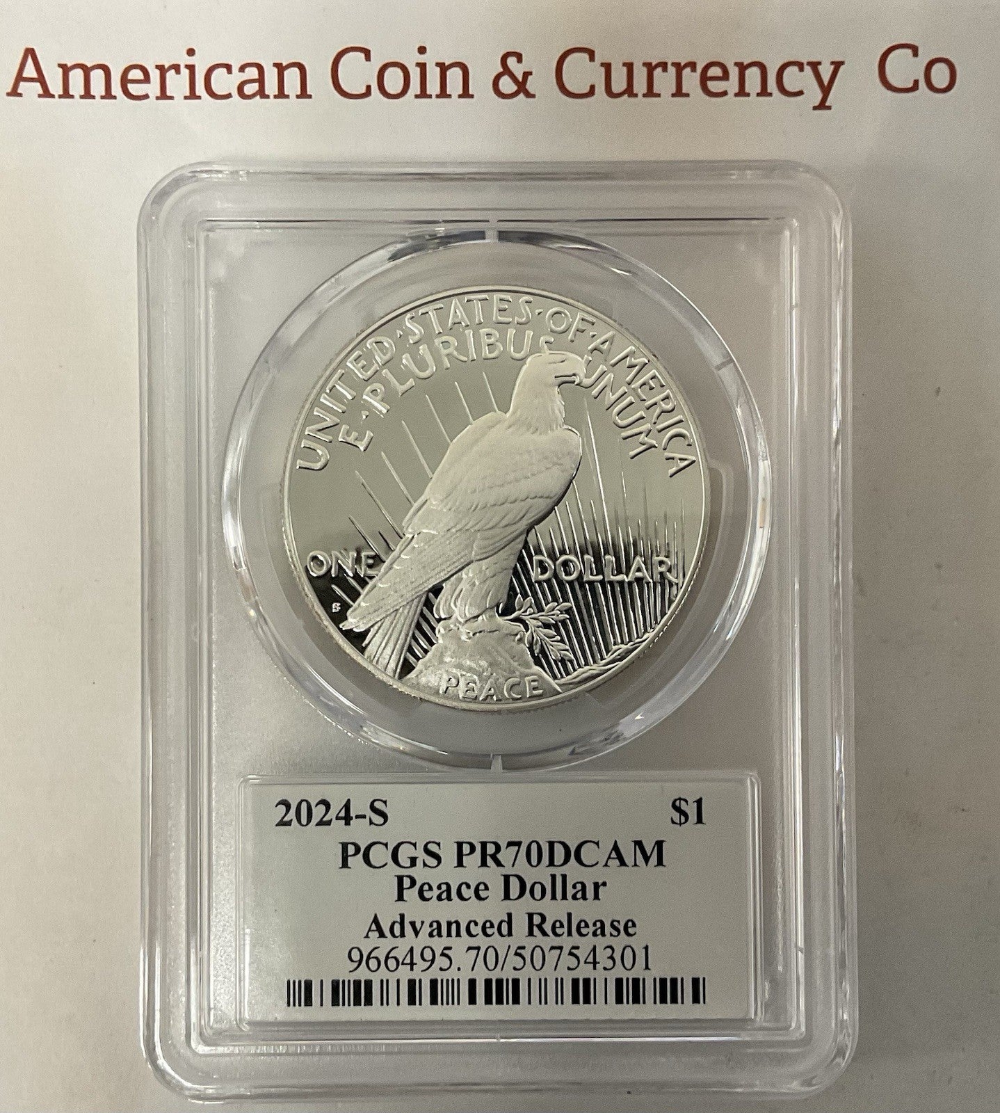 2024-S Morgan & Peace Dollar Set PCGS PR70DCAM Advanced Release