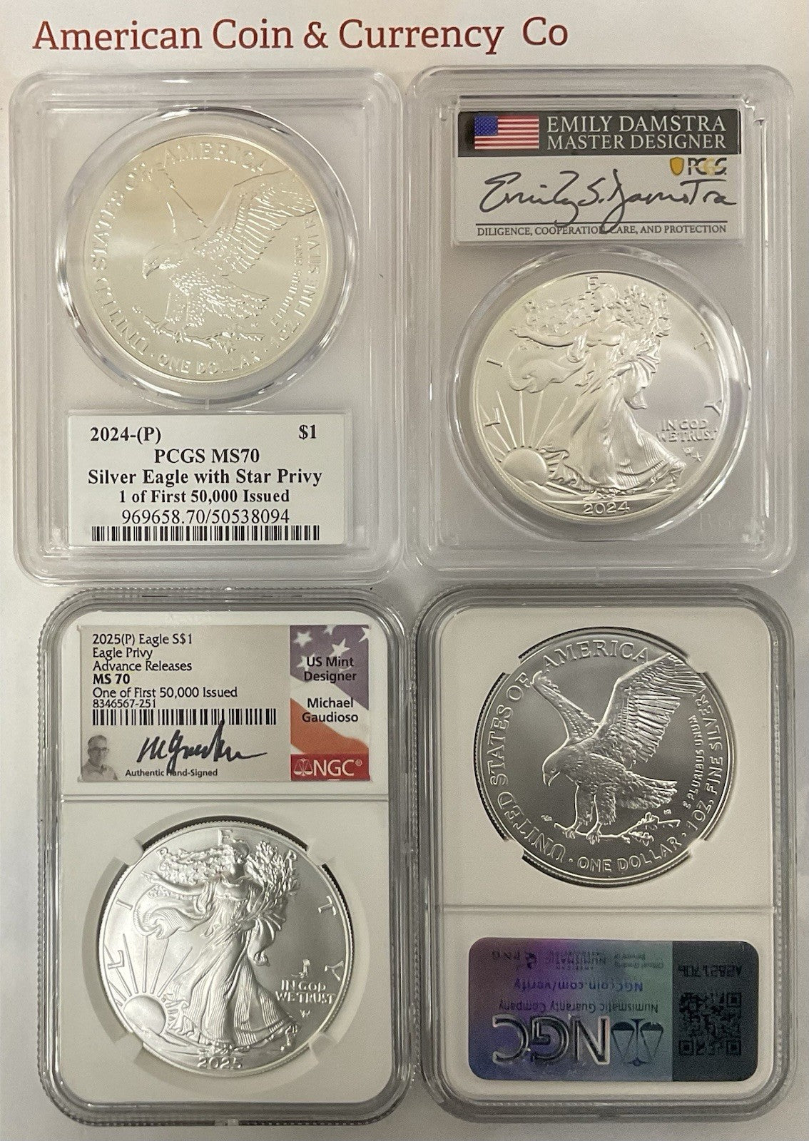 2024 & 2025 Eagle Privy Set Advanced Release MS70 1 Of 50,000