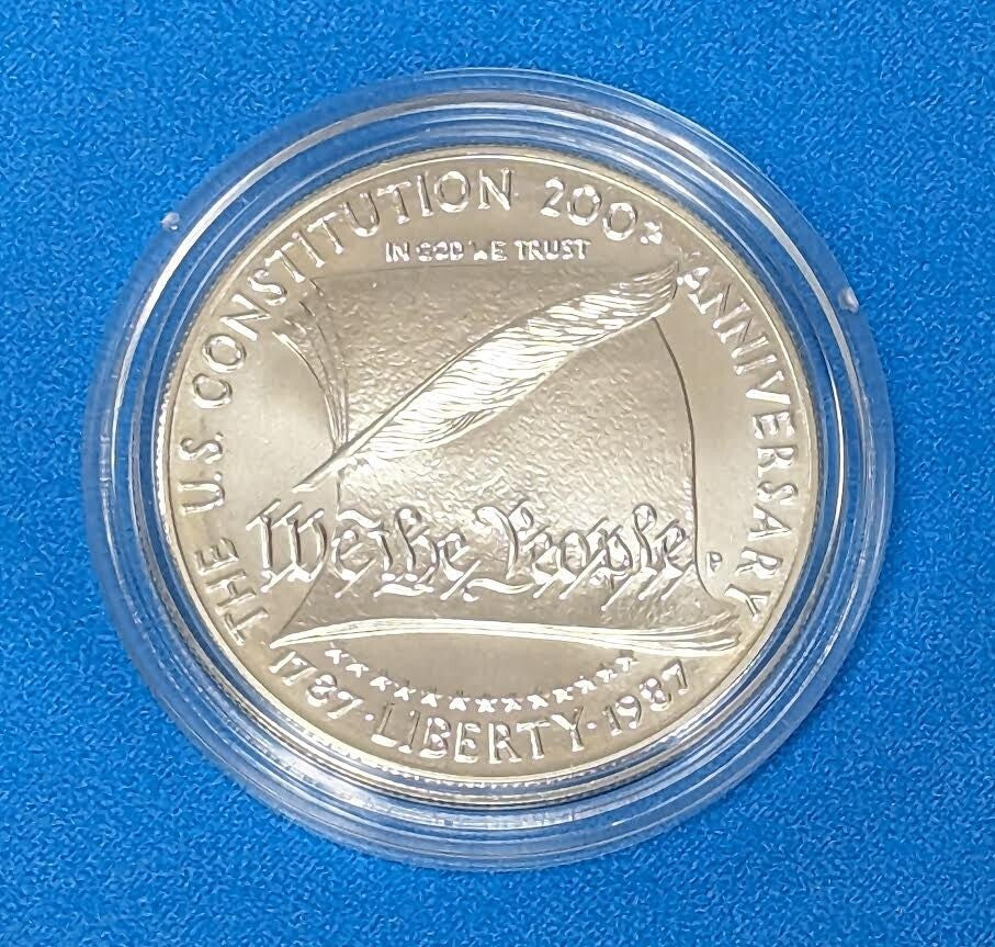 1987 Silver Dollar in Box with COA