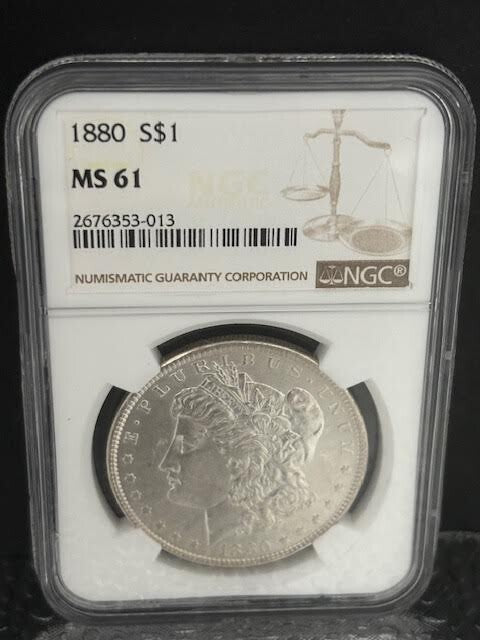 1880 MORGAN NGC MS 61