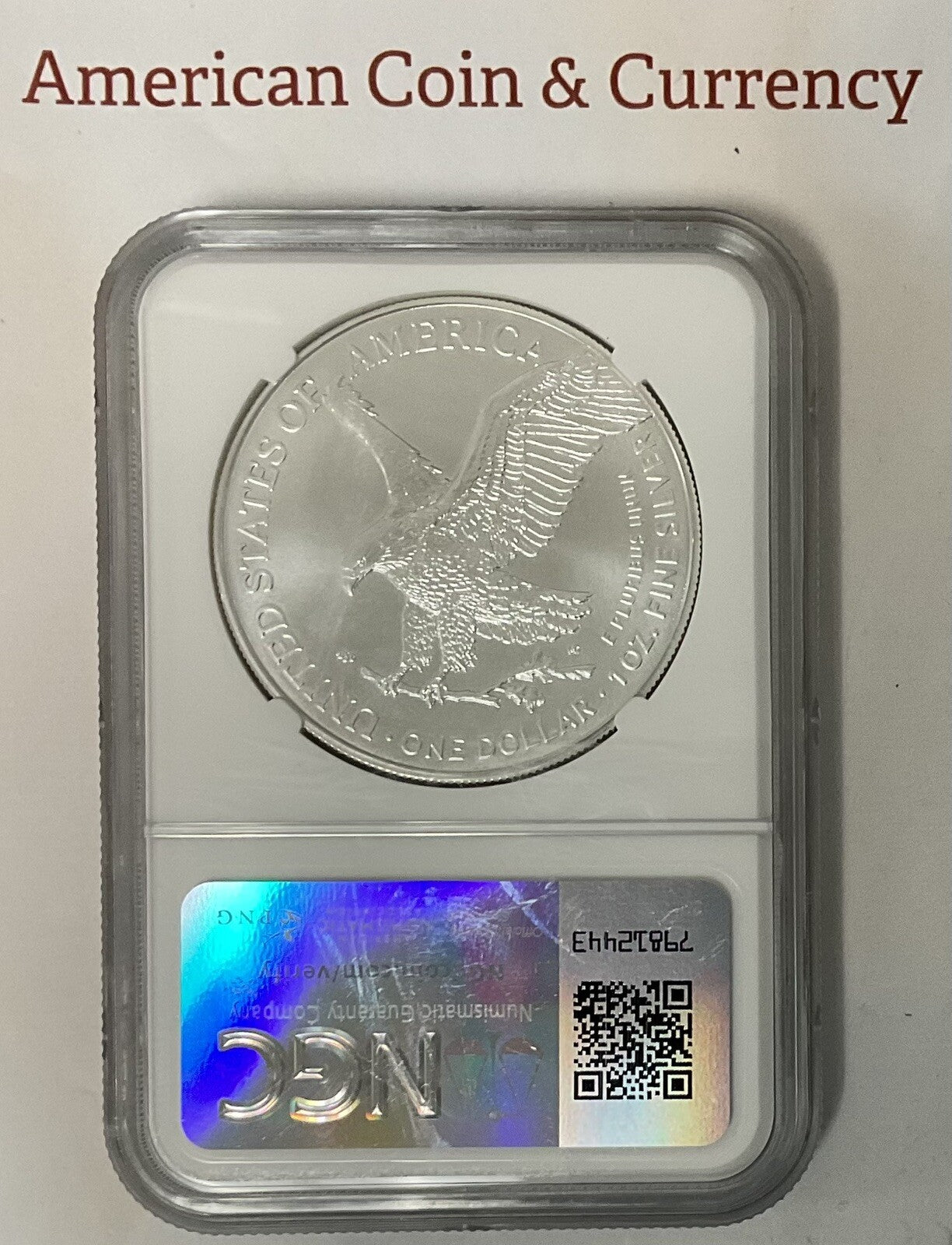 2024 American Silver Eagle NGC MS-70 FDI Gaudioso Signed