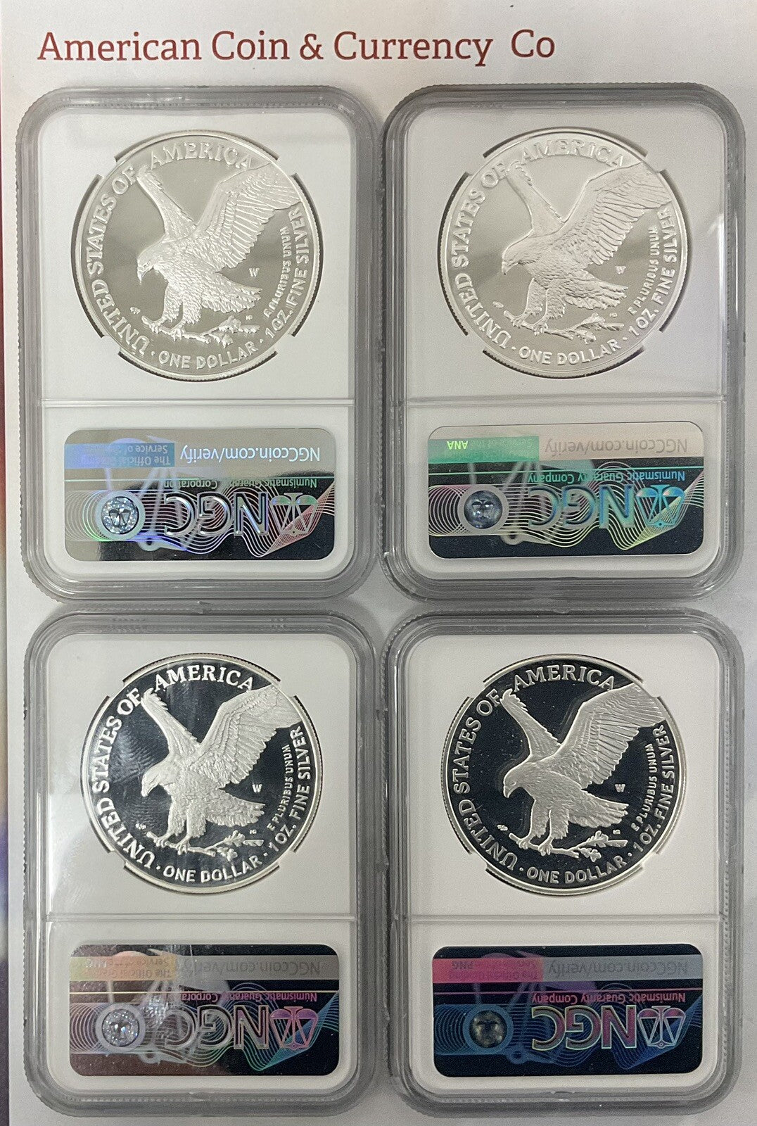 2023-W Silver Eagle Location Set Denver, ANA, DC, Philly NGC PF70 UCAM FDI