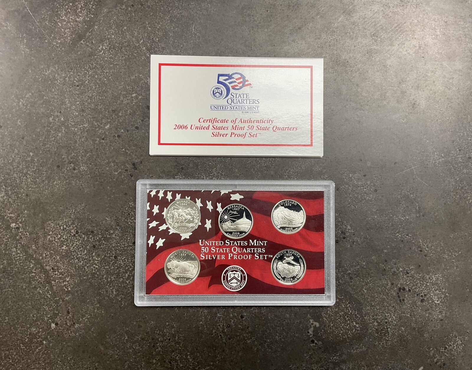 2006 United States Mint 50 State Quarters Proof Set w/ Box & COA