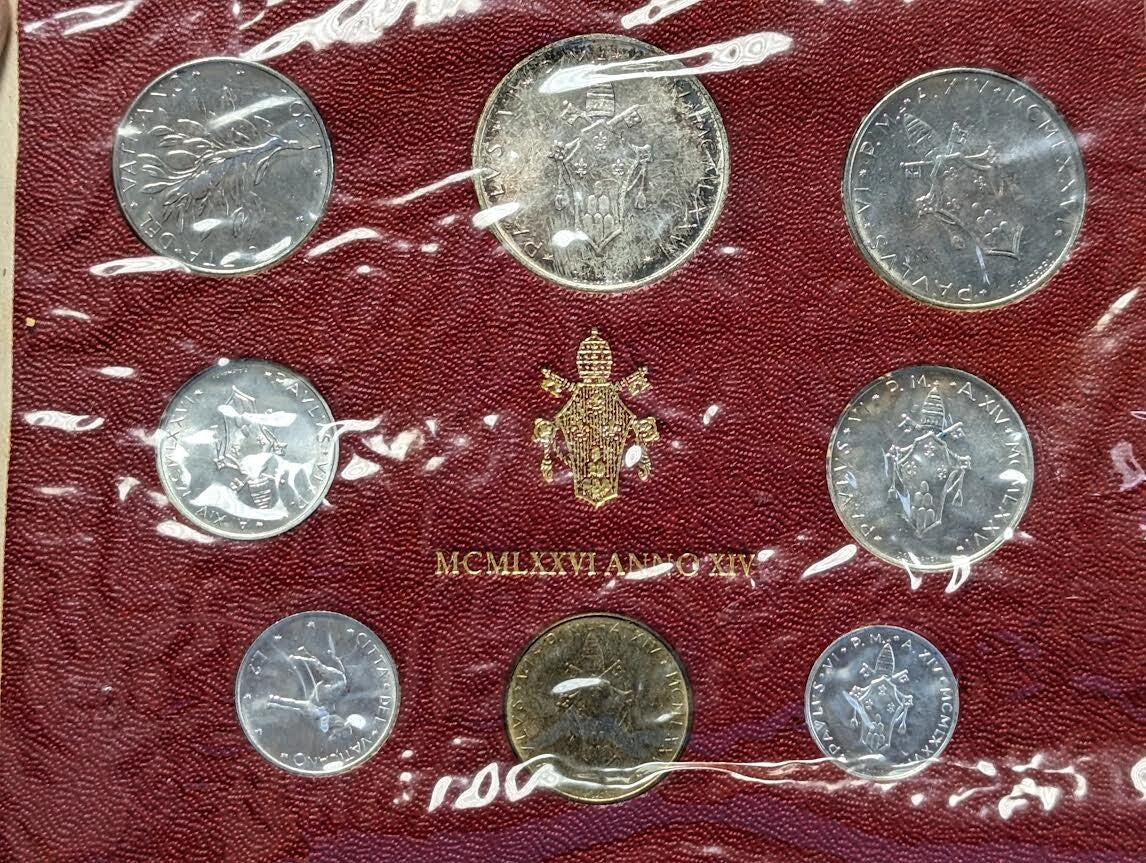 Vatican City Pontiff Paul VI Anno XIV Mint Set MCMLXXVI 1976 UNC