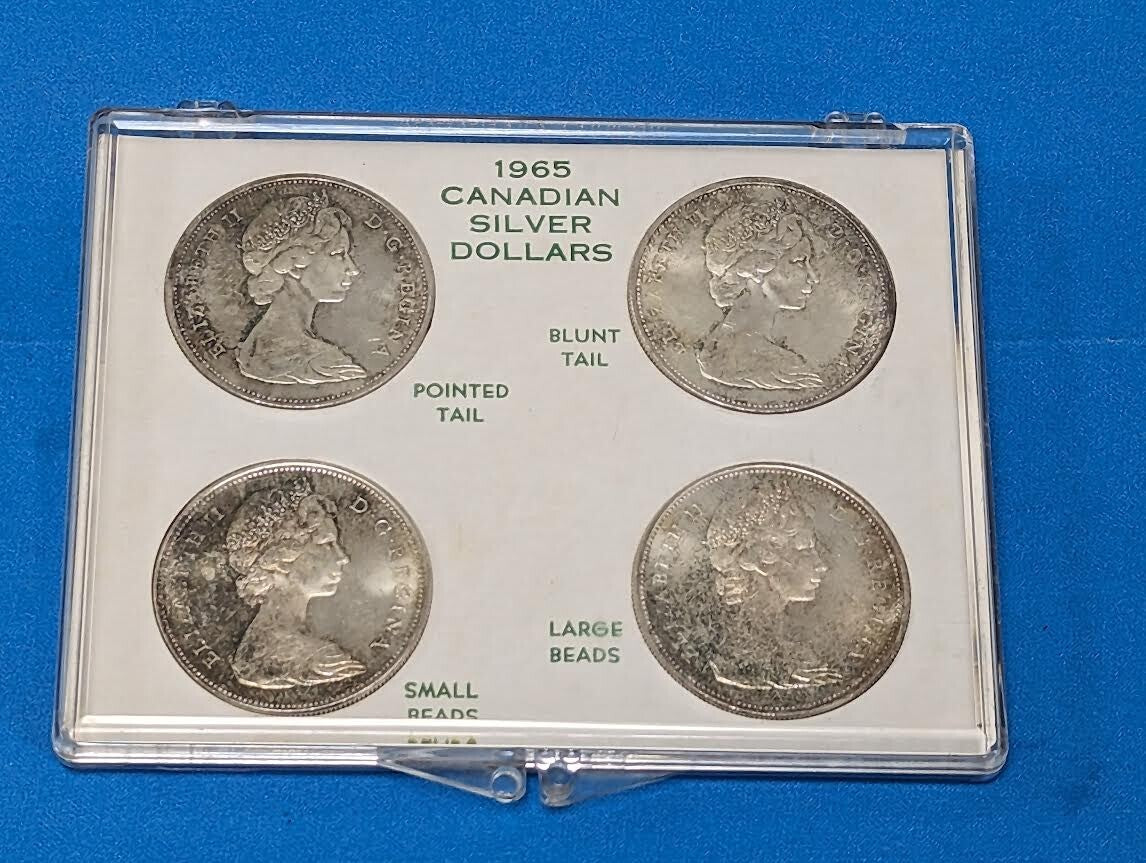 1965 Set of 4 Coins - Canadian Silver Dollars