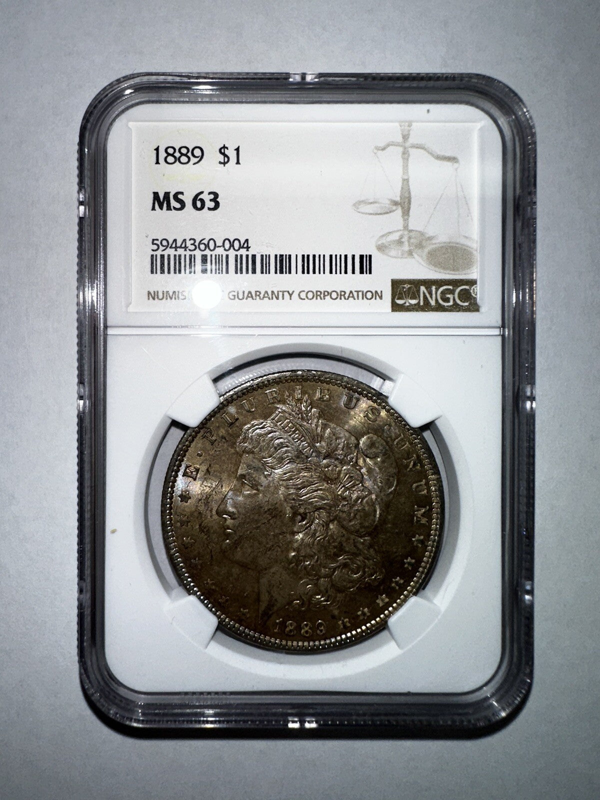 1889 $1 Morgan Dollar MS63 NGC