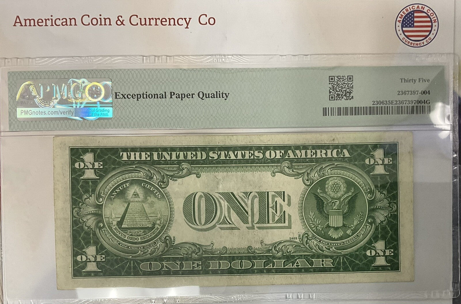 $1 1935A N. Africa - WWII Emergency Issue Fr#2306 PMG 35