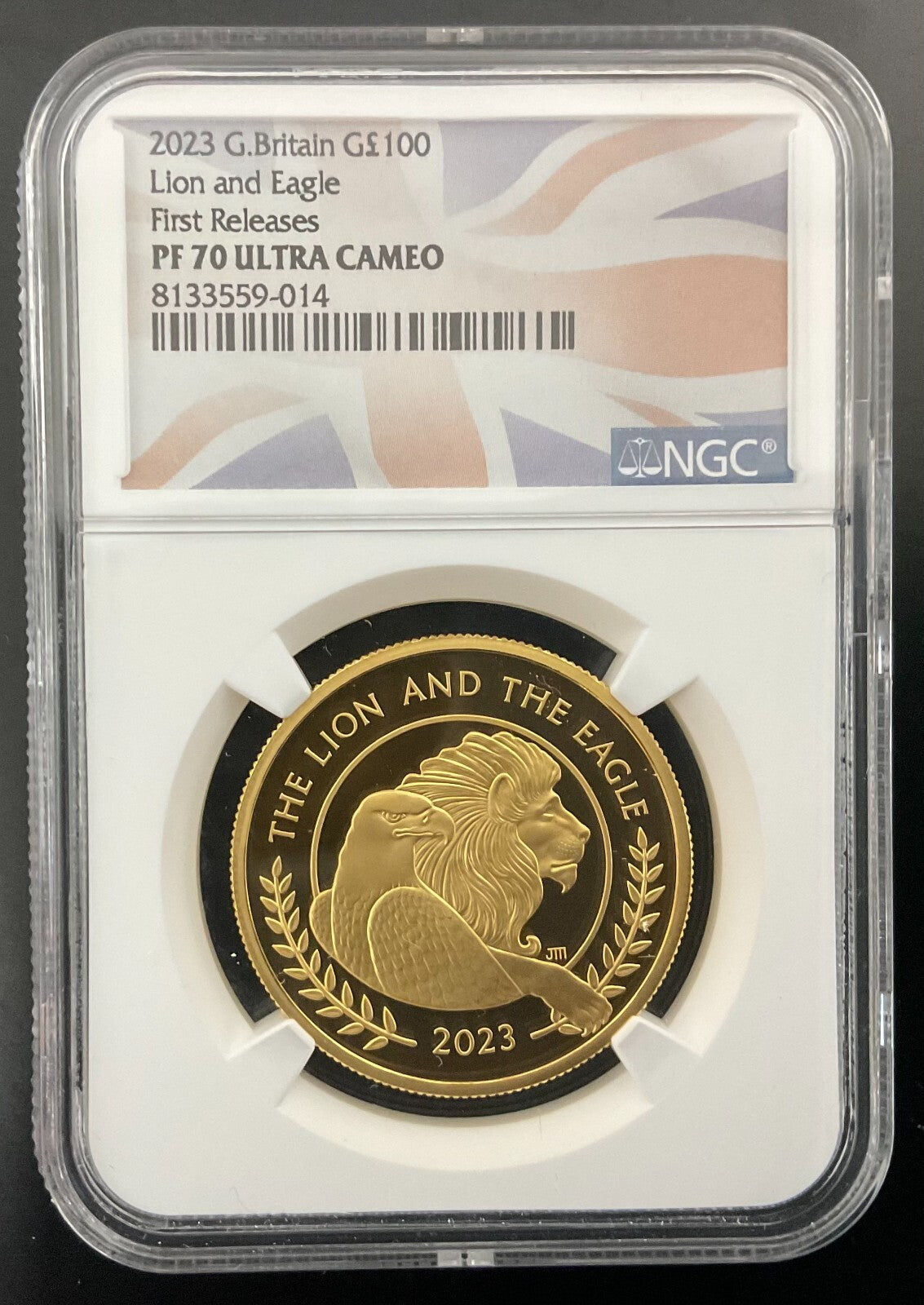 2023 100 Pound Great Britain Gold Lion & Eagle NGC PF 70 Ultra Cameo FR