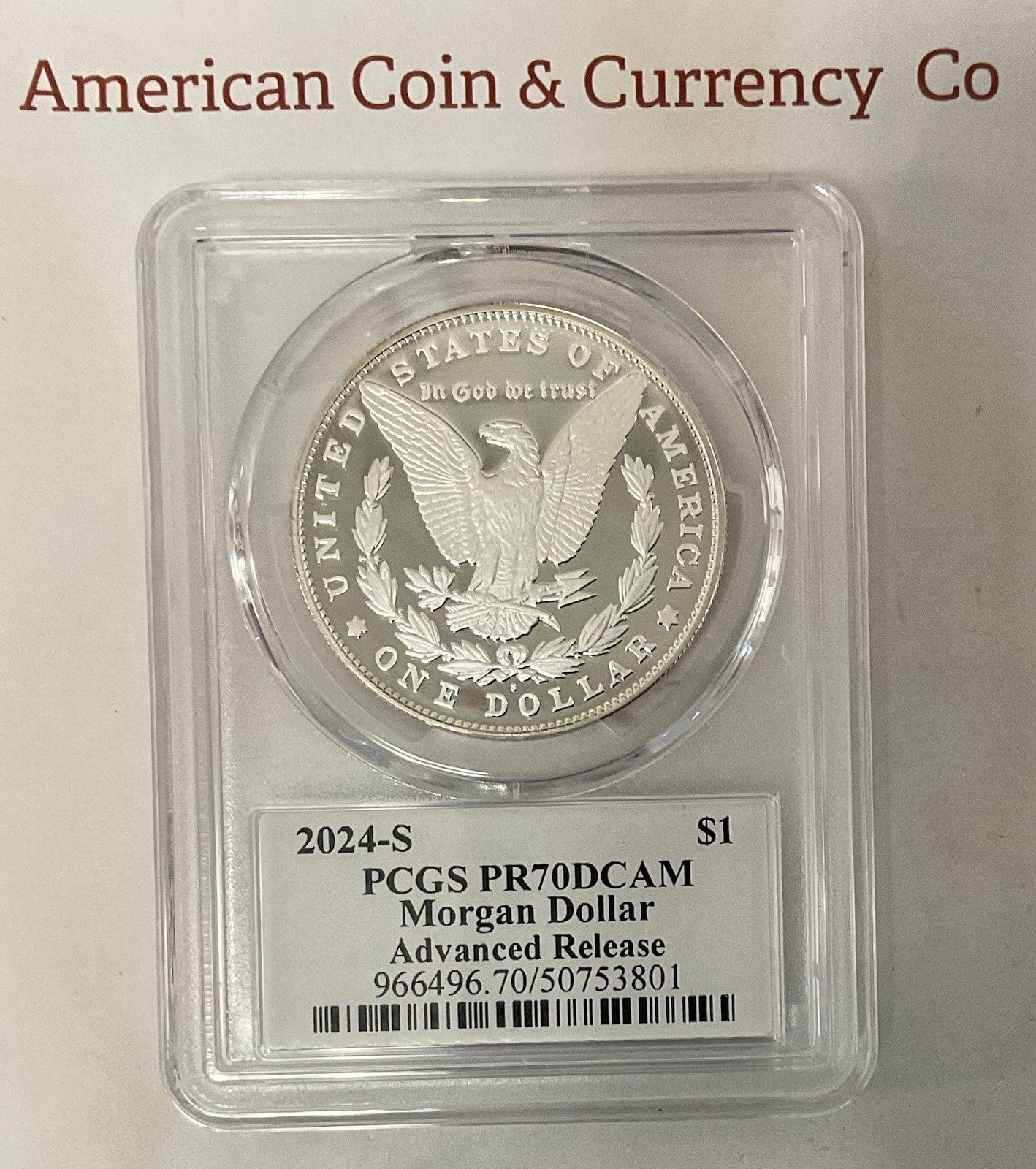 2024-S Morgan & Peace Dollar Set PCGS PR70DCAM Advanced Release