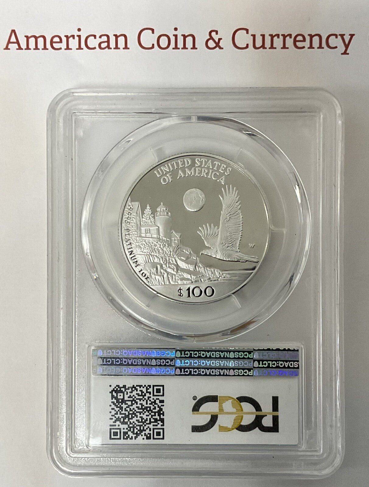 1998-W $100 Platinum Eagle "Statue Of Liberty" PCGS PR70DCAM 
