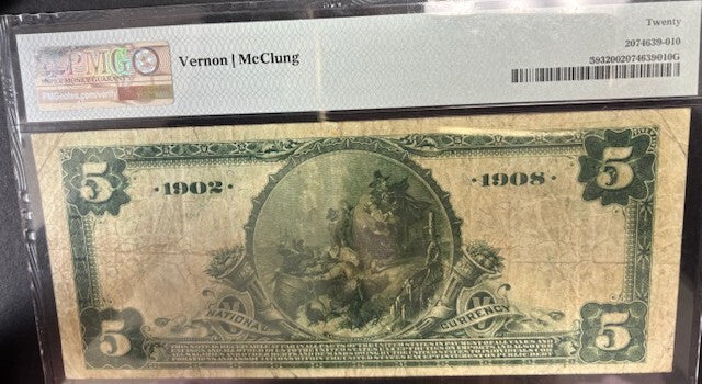 1902 $5 Note Fr# 593 PMG The Chatham & Phoenix NB