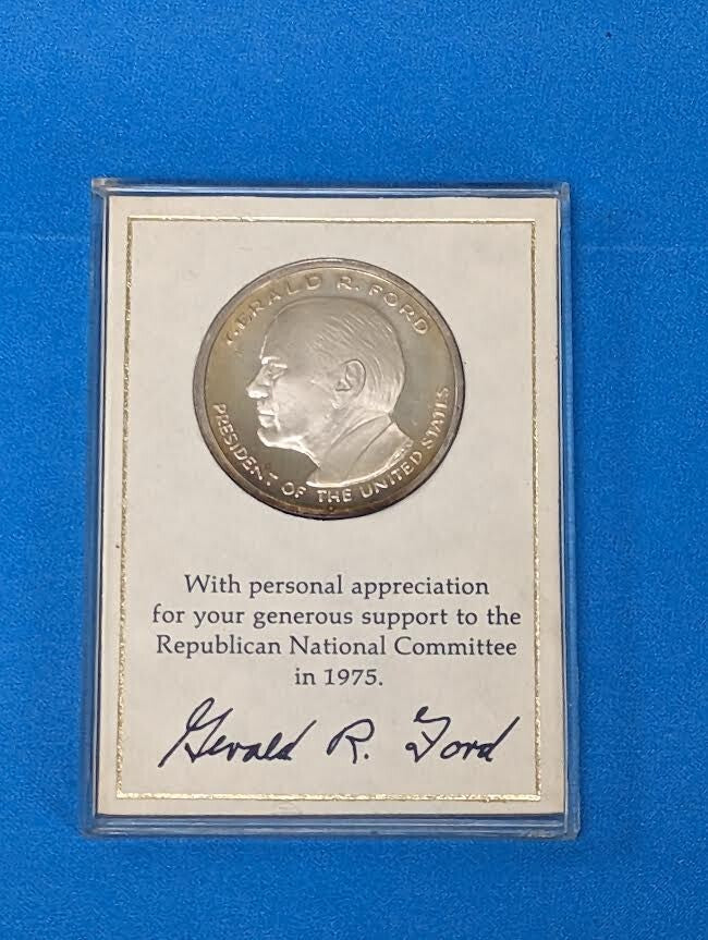 The Official 1975 RNC Commemorative Silver Medal for Gerald Ford's Campaign