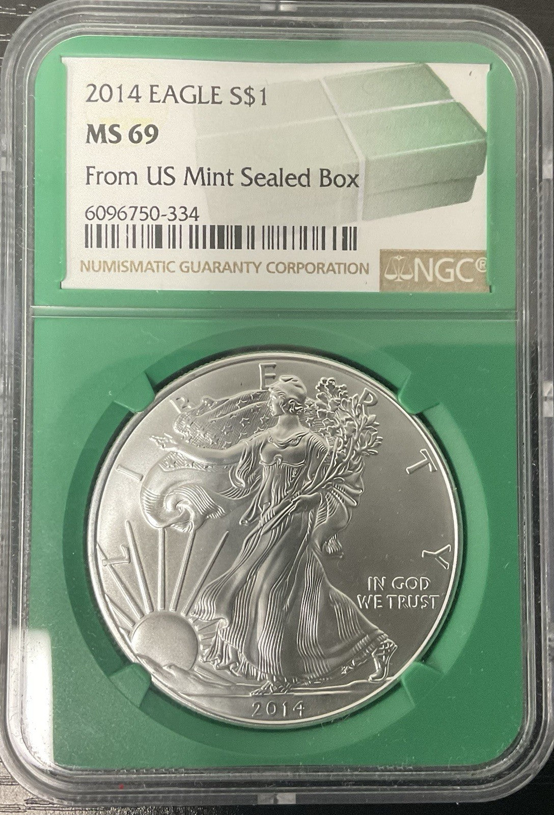 2014 Silver Eagle NGC MS-69 US Mint Sealed Box