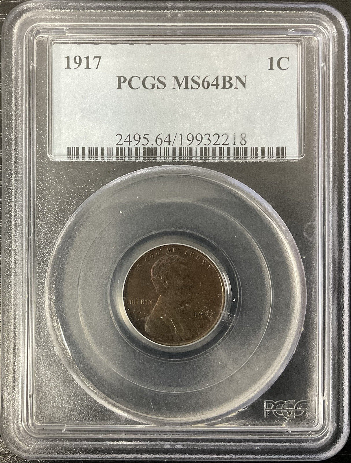 1917 1C PCGS MS64BN