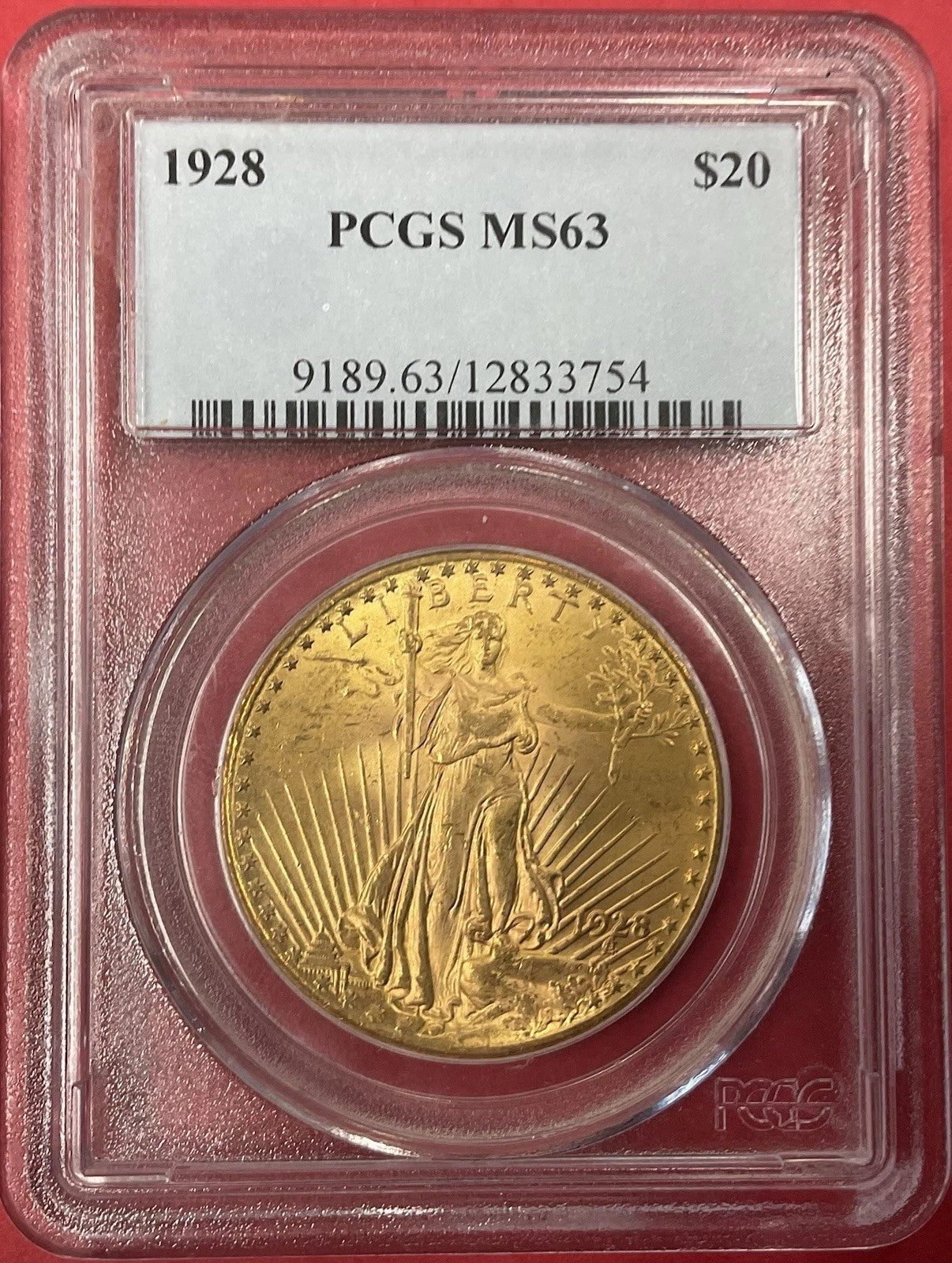 1928 $20 Saint Gaudens PCGS MS-63