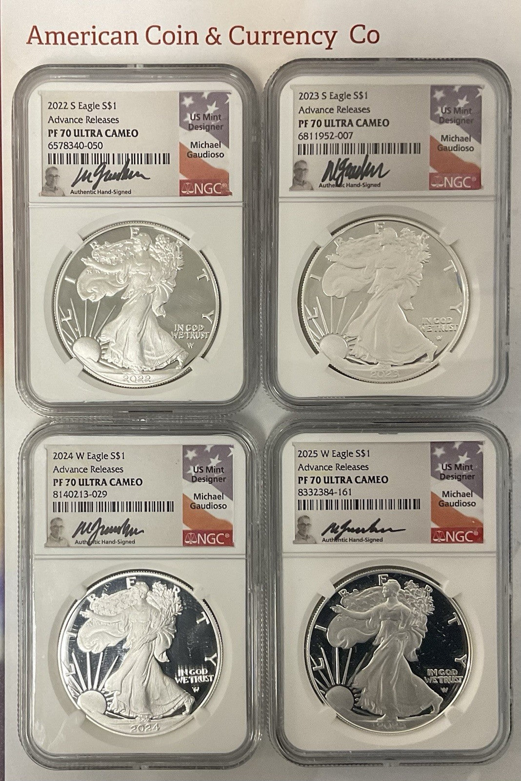 American Eagle 4-Coin Proof Set 2022-2025 NGC PF70UCAM Advanced Release