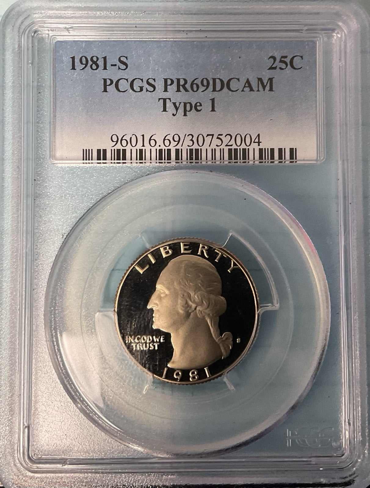 1981-S 25 C PCGS69 DCAM Type 1