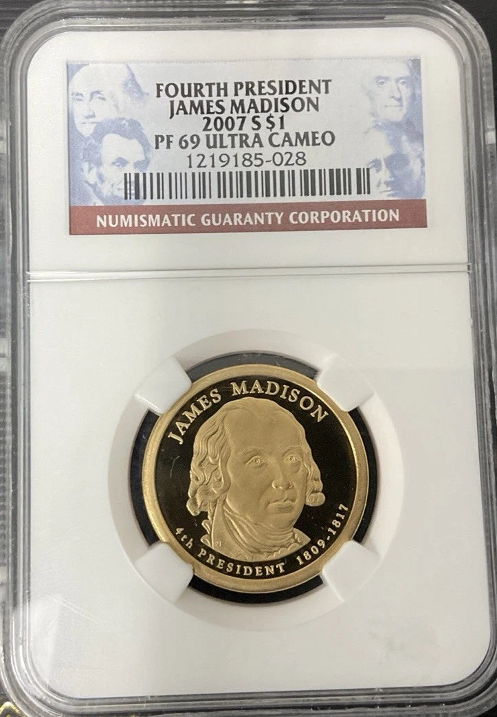 James Madison 2007 S $1 NGC PF69 Ultra Cameo