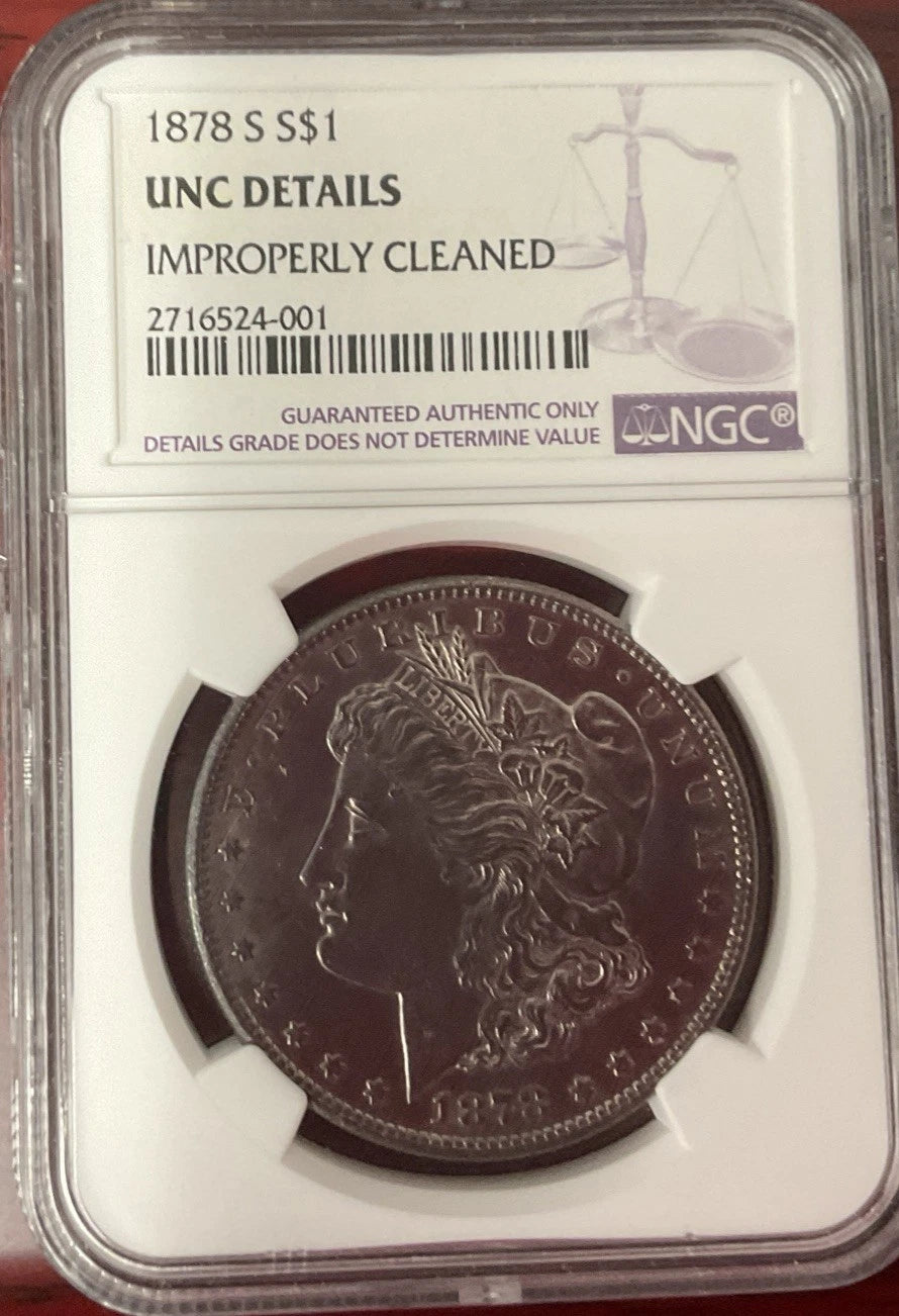 1878-S Morgan Silver Dollar NGC Unc Detail