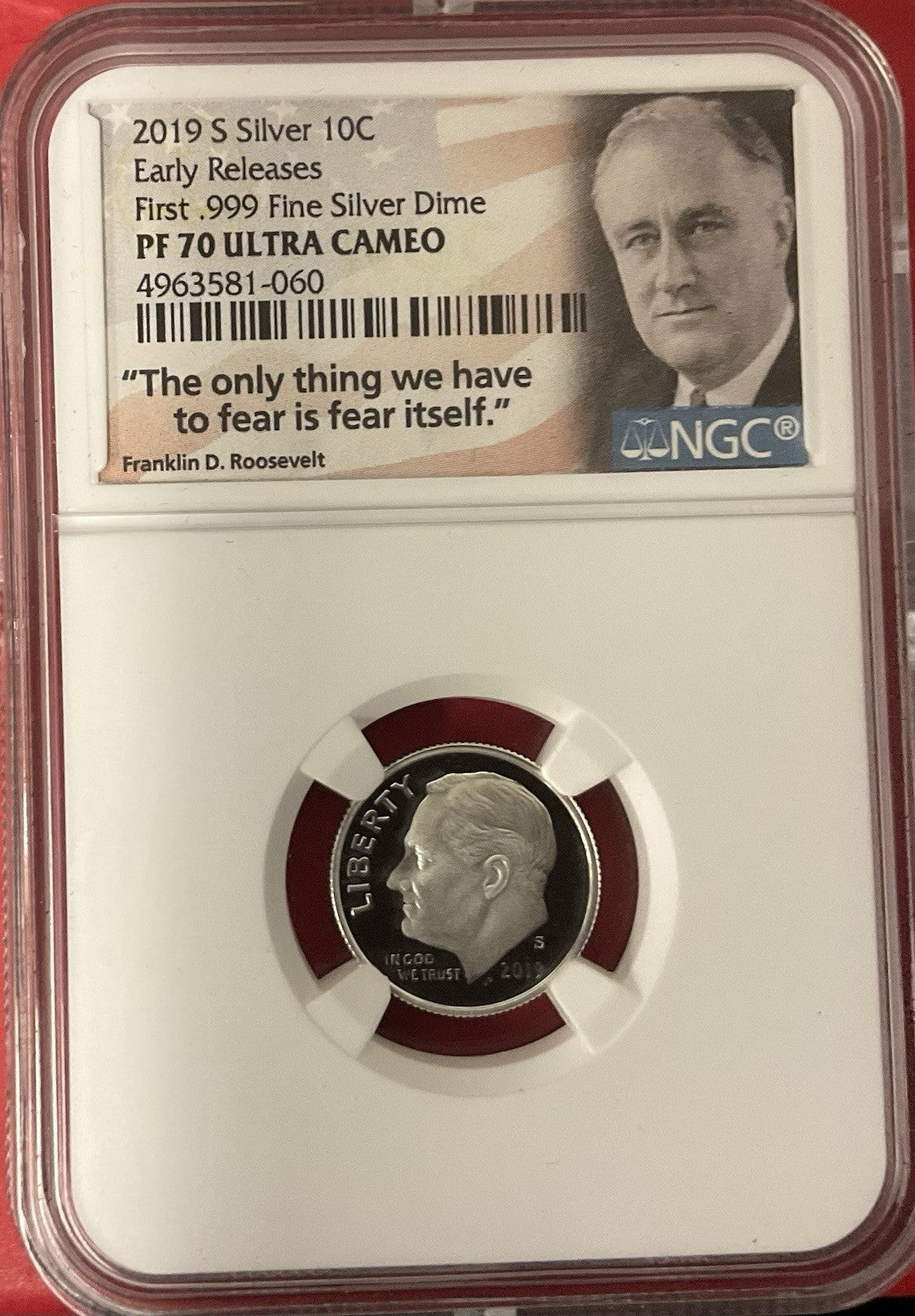 2019 S Silver 10c NGC PF70 UCAM