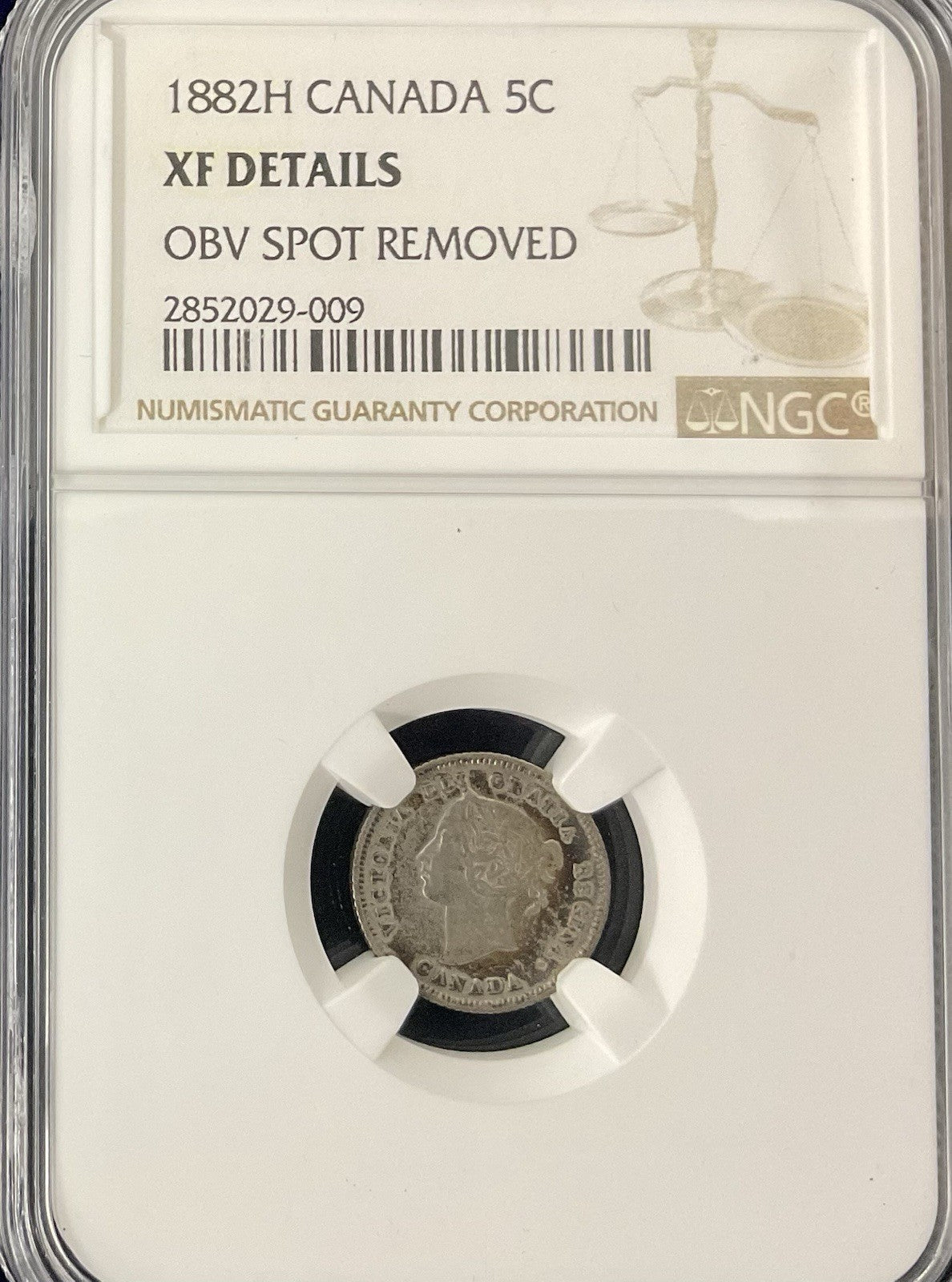1882H Canada 5C NGC XF Details
