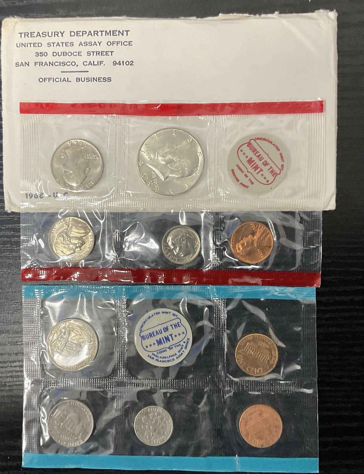 1968 United States Mint Proof Set In Original Packaging