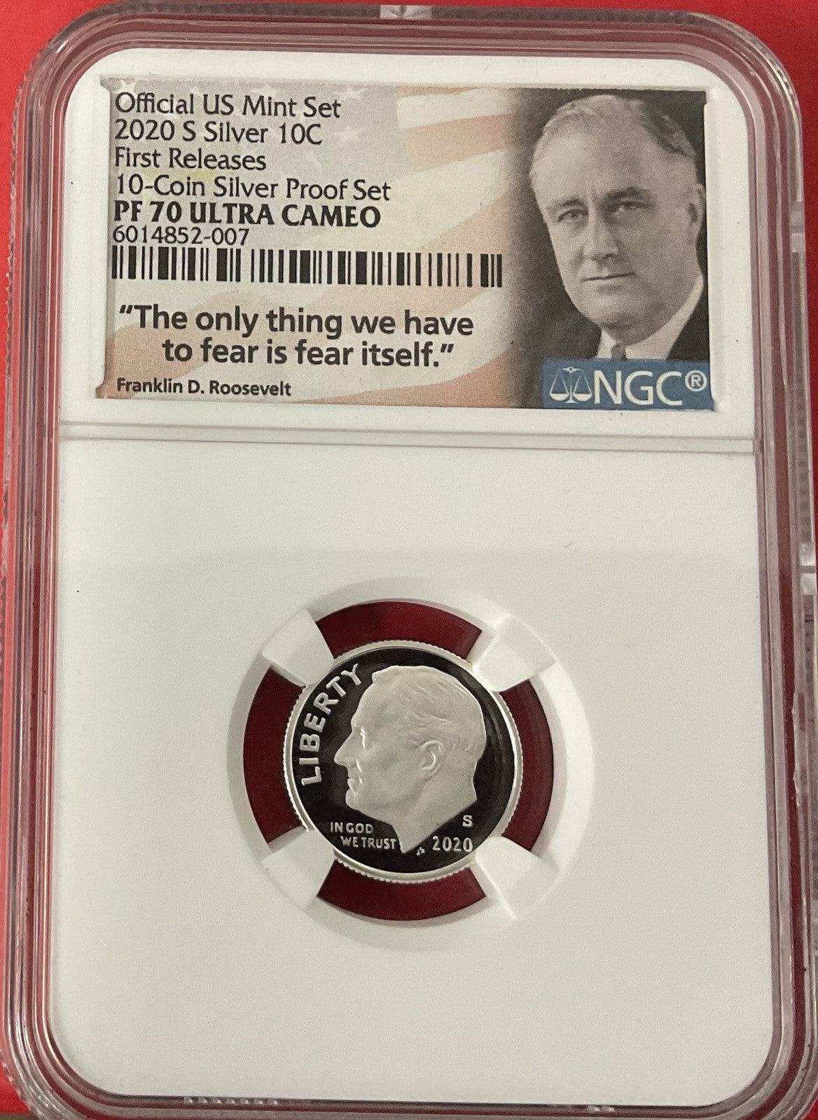 2020 S Silver 10c NGC PF 70 UCAM