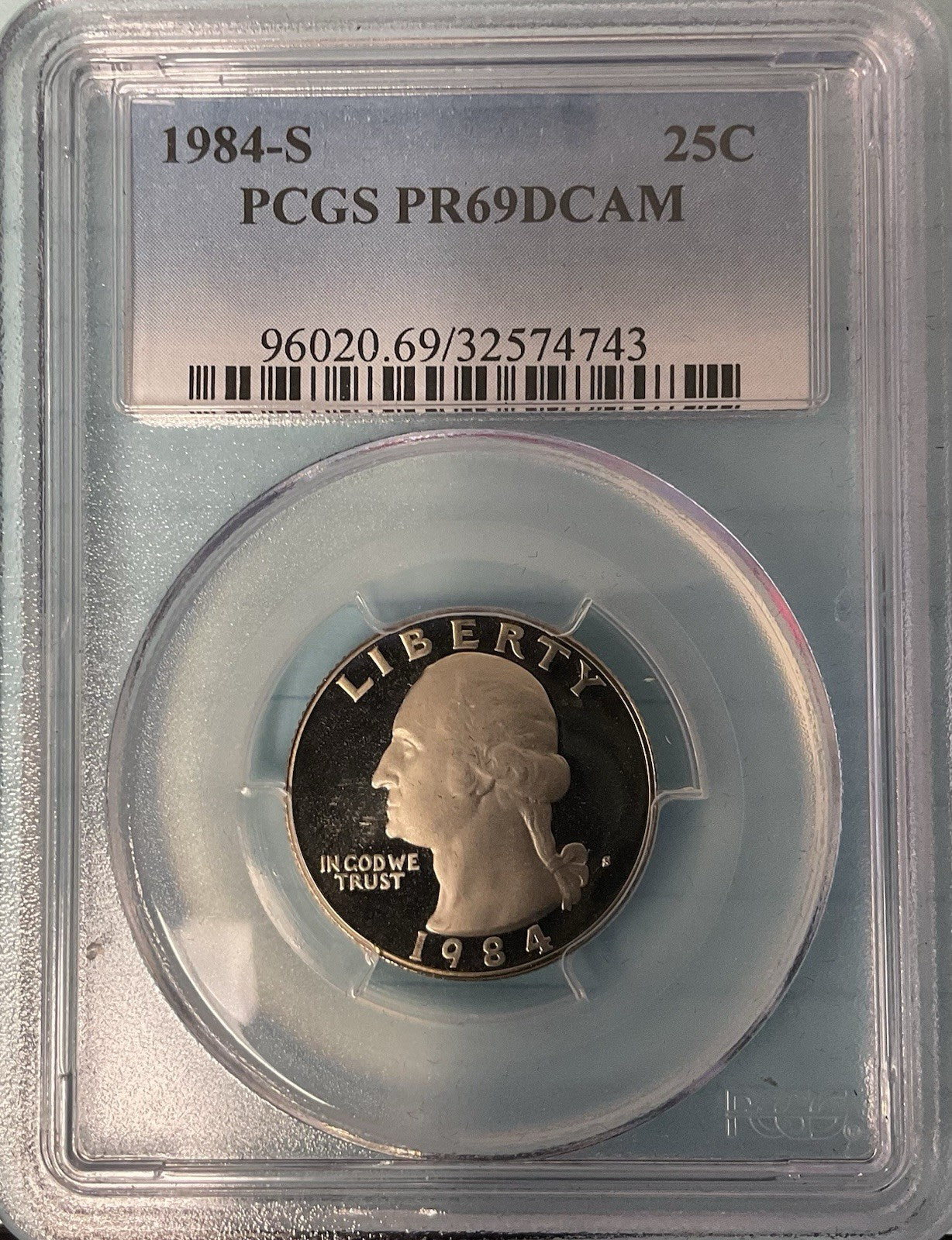 1984-S 25C PCGS 69 DCAM