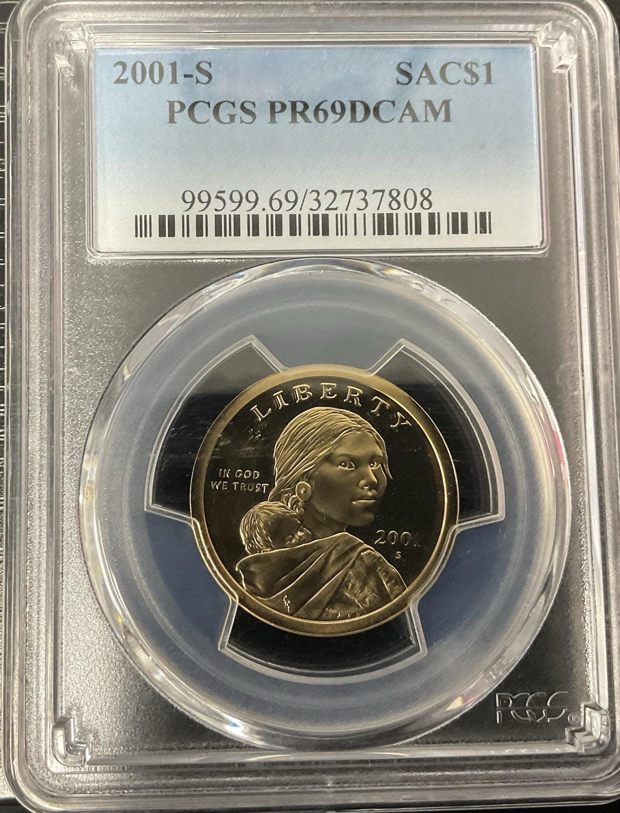 2001-S SAC $1 PGCS 69 DCAM