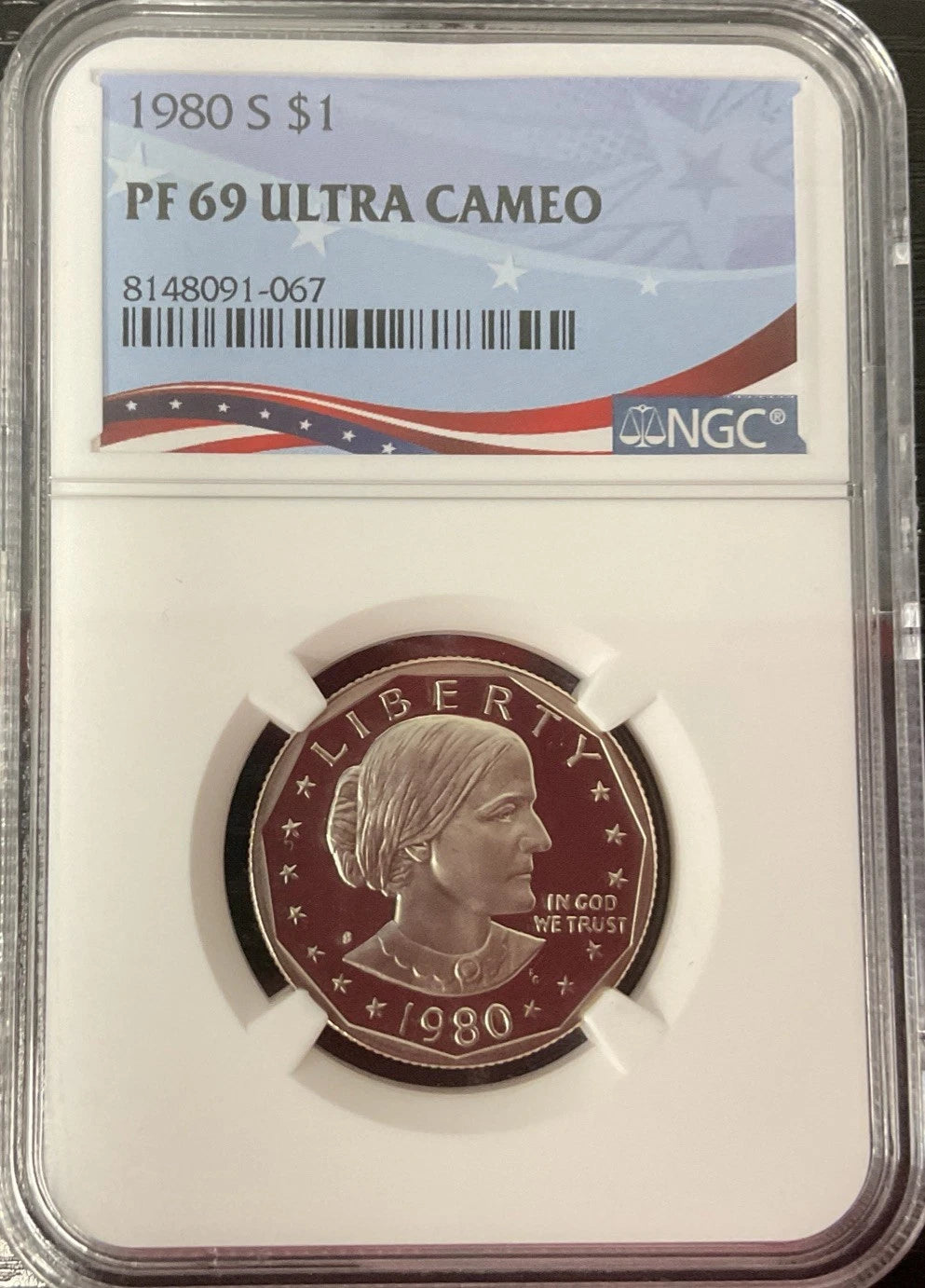 1980 S Susan B Anthony Dollar NGC PF69 Ultra Cameo