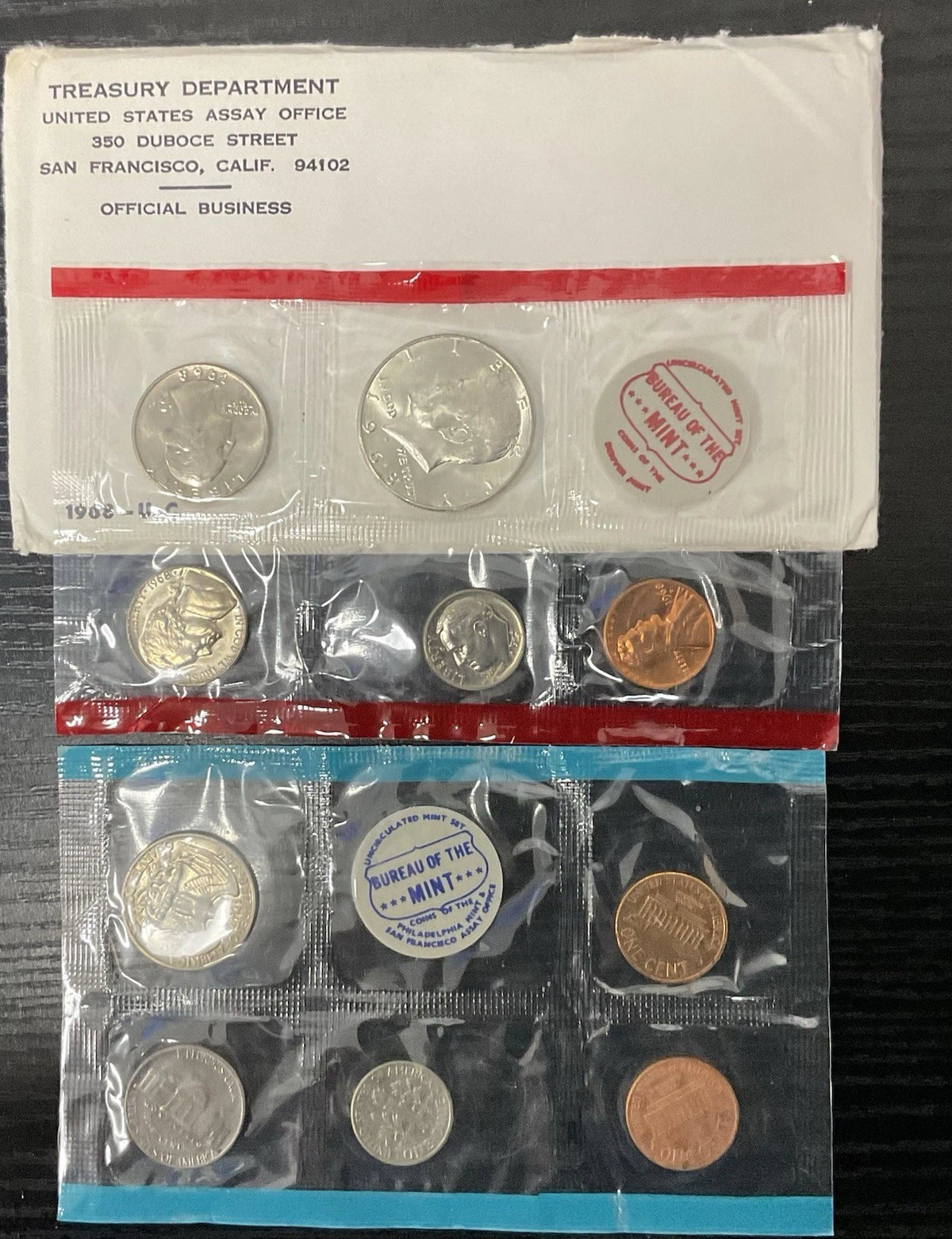 1968 United States Mint Proof Set In Original Packaging