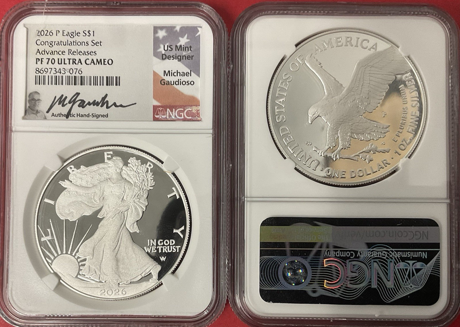 2026-P ASE Congratulation s Set NGC PF70UCAM Advanced Release Guadioso Signed