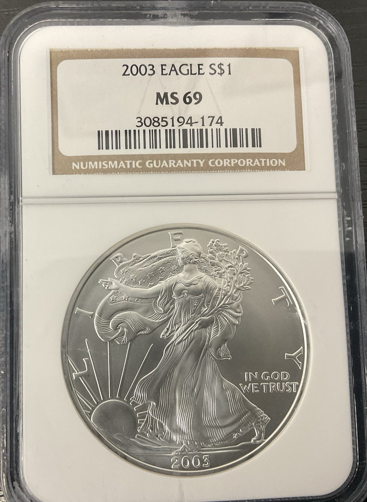 2003 American Silver Eagle - NGC MS69