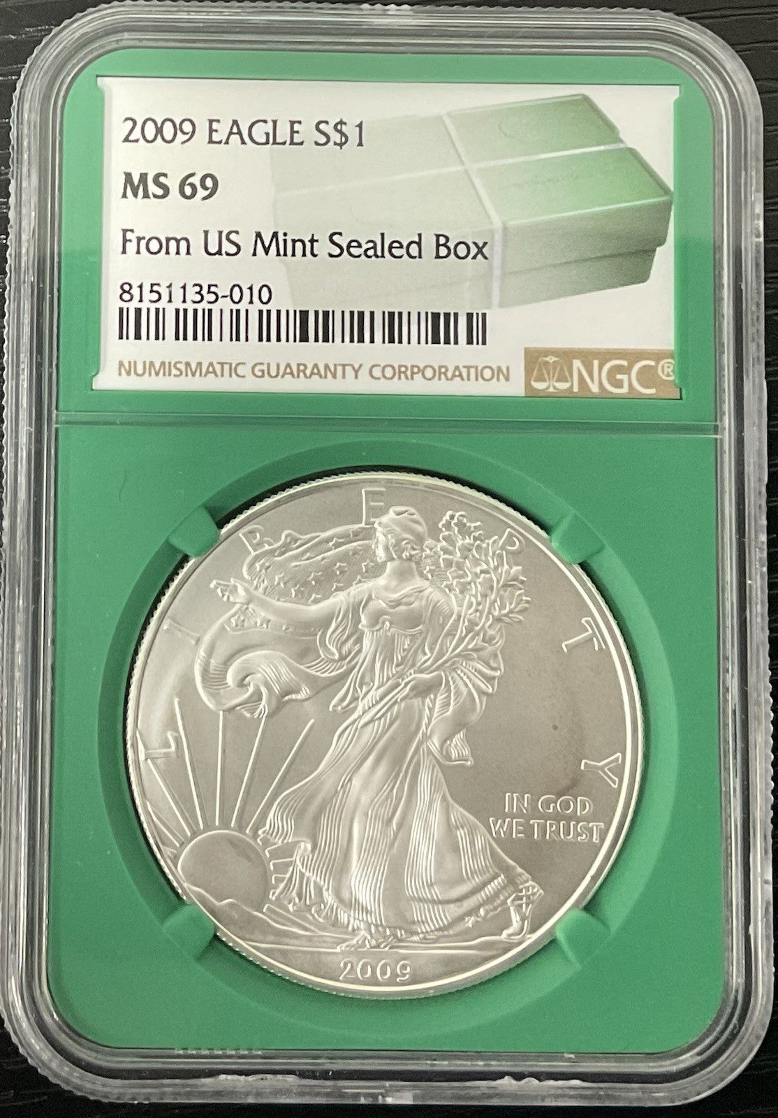 2009 Silver Eagle NGC MS-69 US Mint Sealed Box