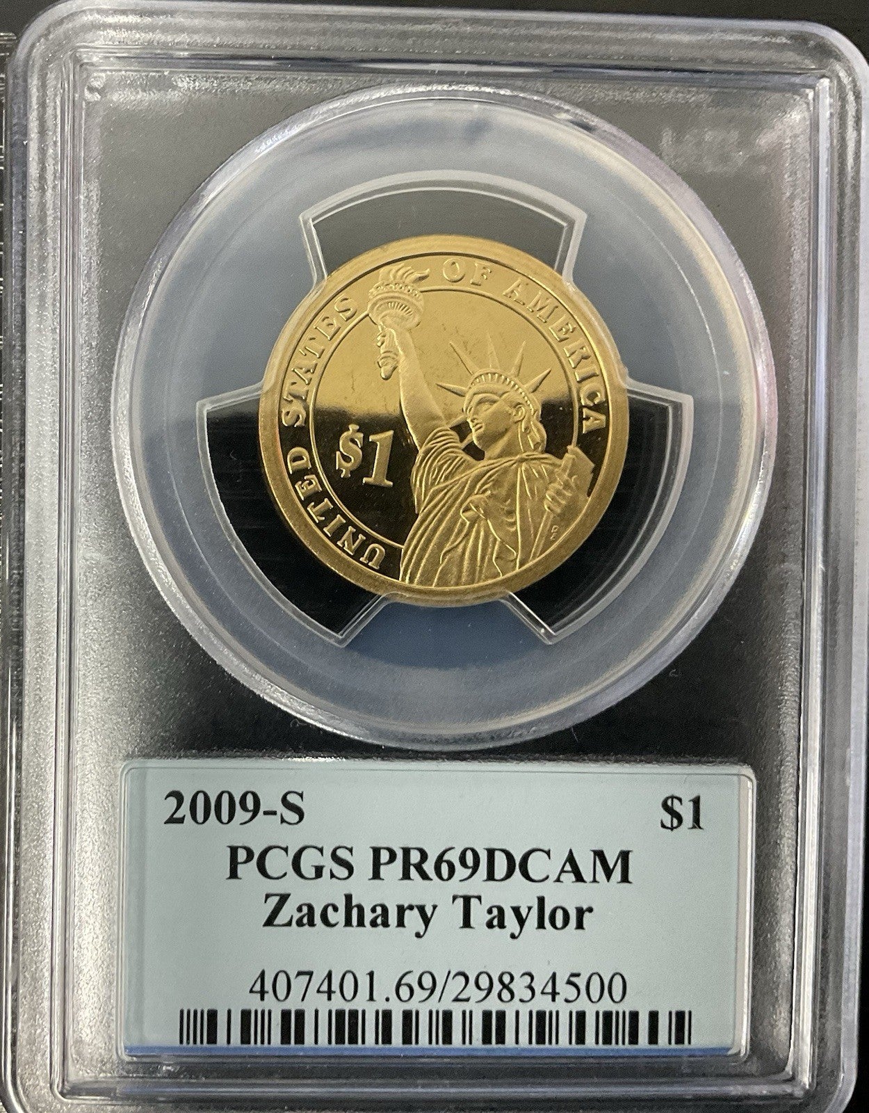 2009-S $1 PCGS 69 DCAM Zachary Taylor Presidential Series