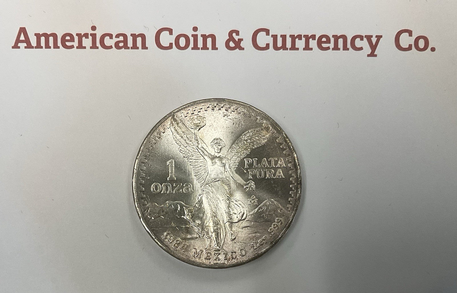 1984 Mexico Liberated 1 Ontario Plata Pure .999 Silver Coin