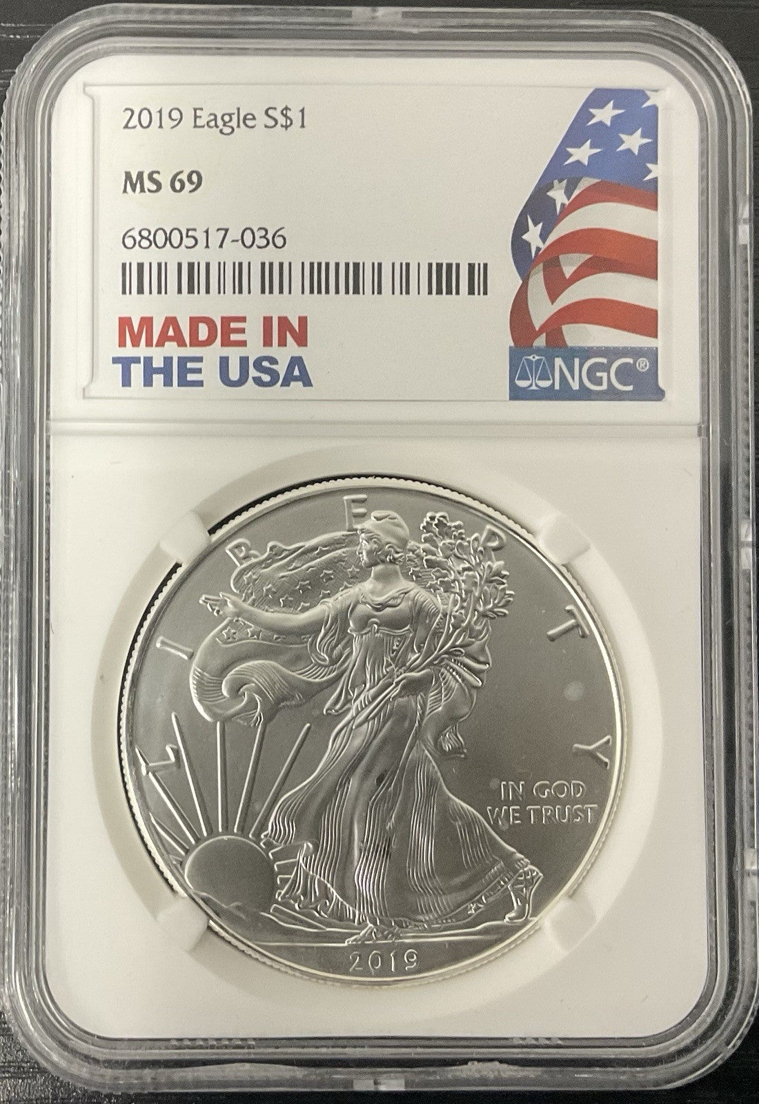 2019 Silver Eagle NGC MS 69