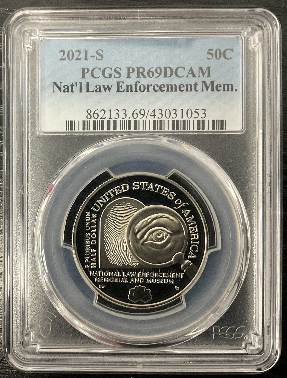 2021-S 50C National Law Enforcement PCGS PR69DCAM