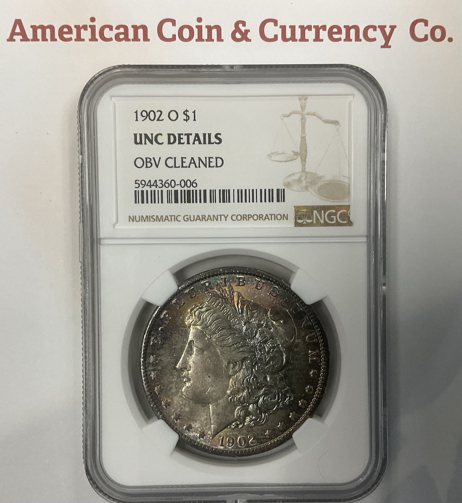 1902-O Morgan Silver Dollar NGC UNC Details