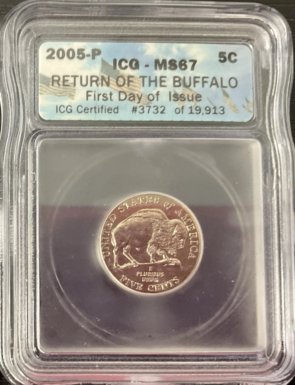 2005-P Nickel ICG-MS67 Return of the Buffalo